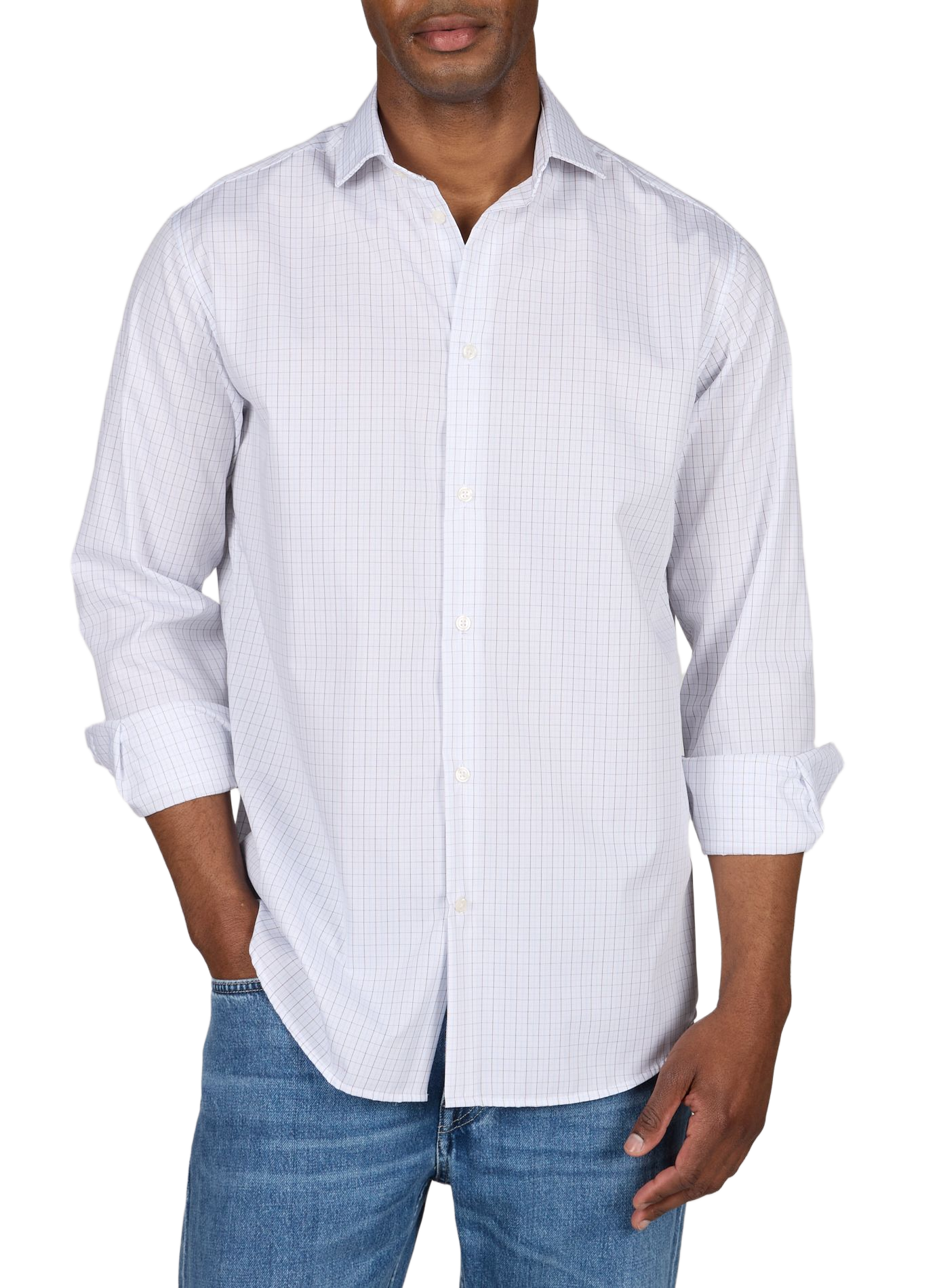 Checked cotton shirt Haro AU PRINTEMPS PARIS Blue