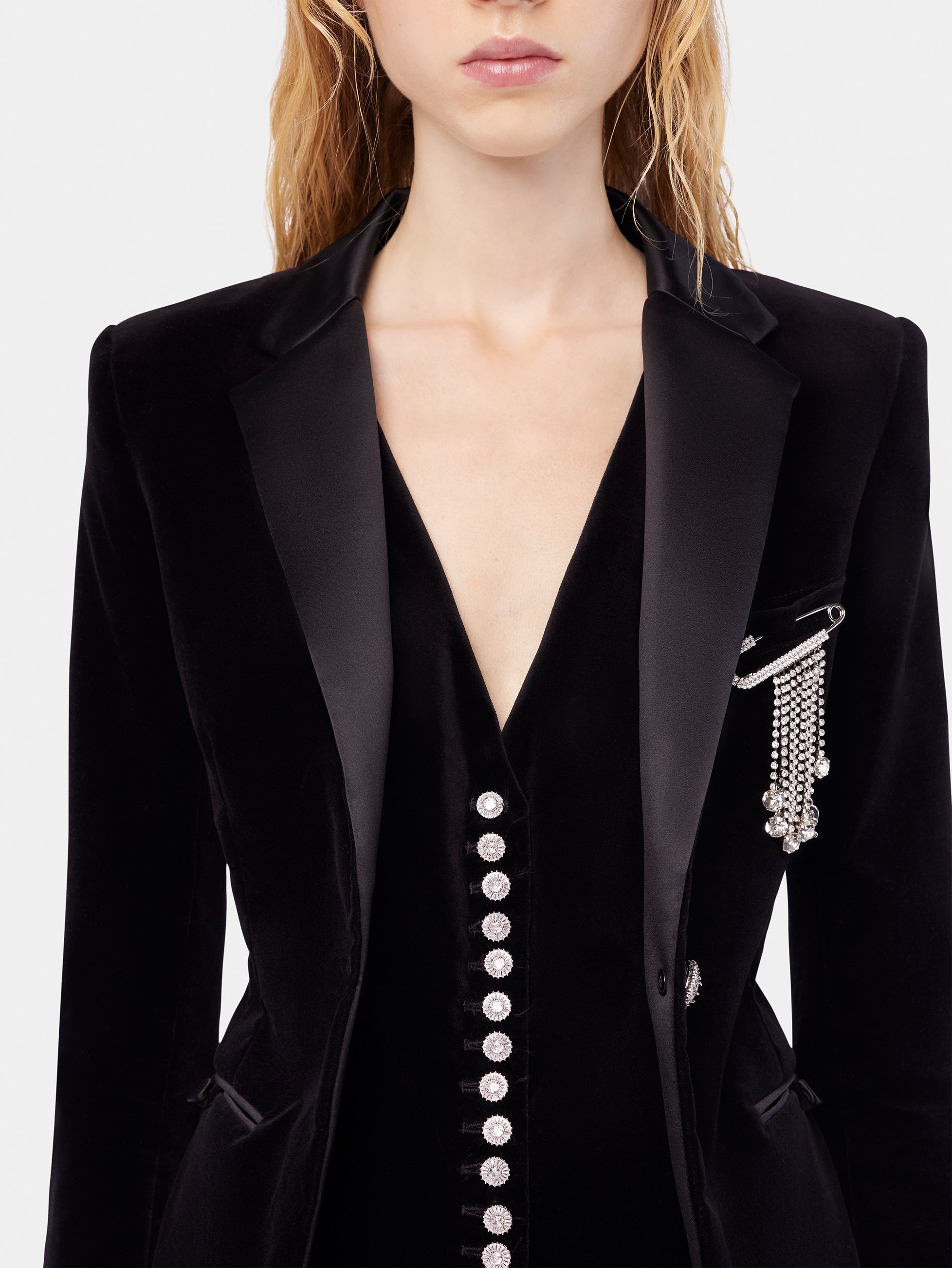 Veste tailleur en velours | Noir RABANNE Femme