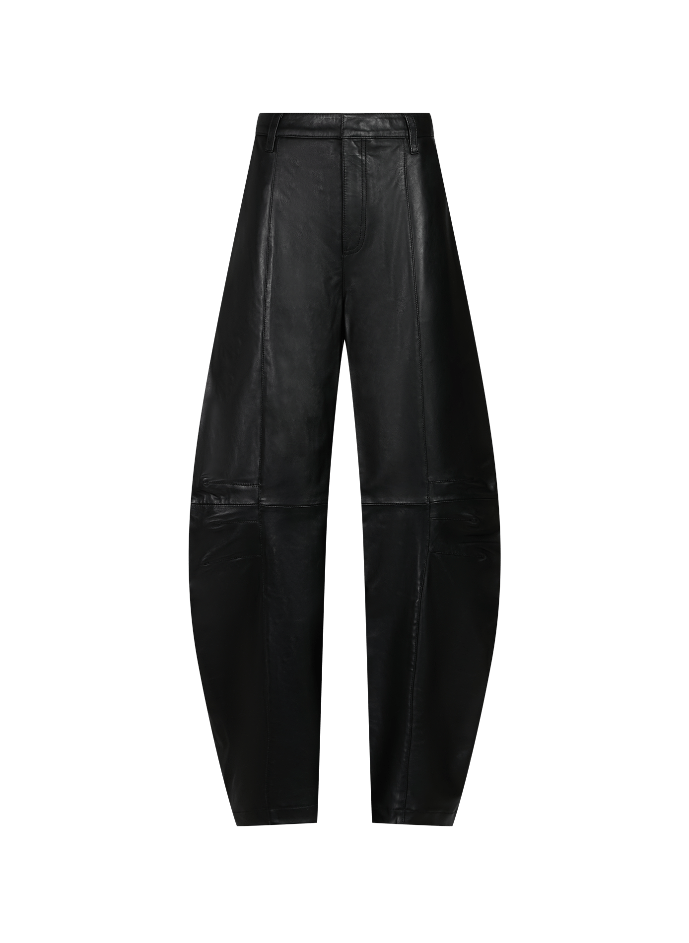 Pantalón ancho de cuero ROTATE Negro