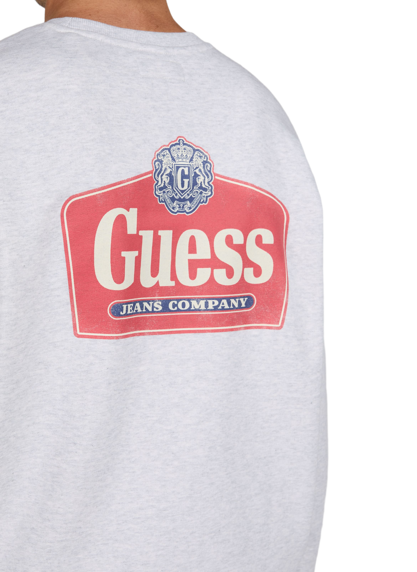 Gerader Baumwoll-Sweater GUESS Grau