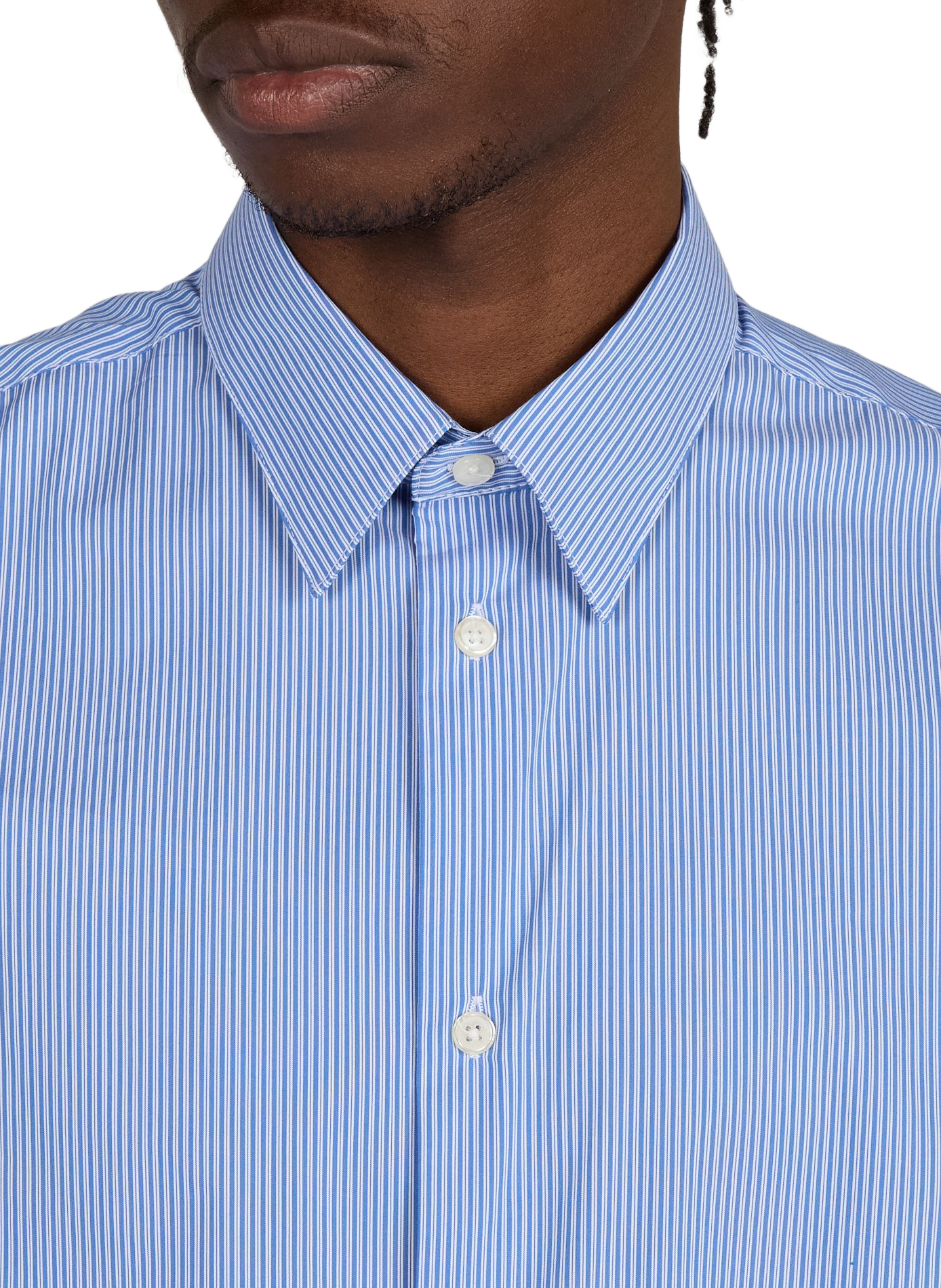 Slim-fit cotton shirt | Blue AU PRINTEMPS PARIS Men