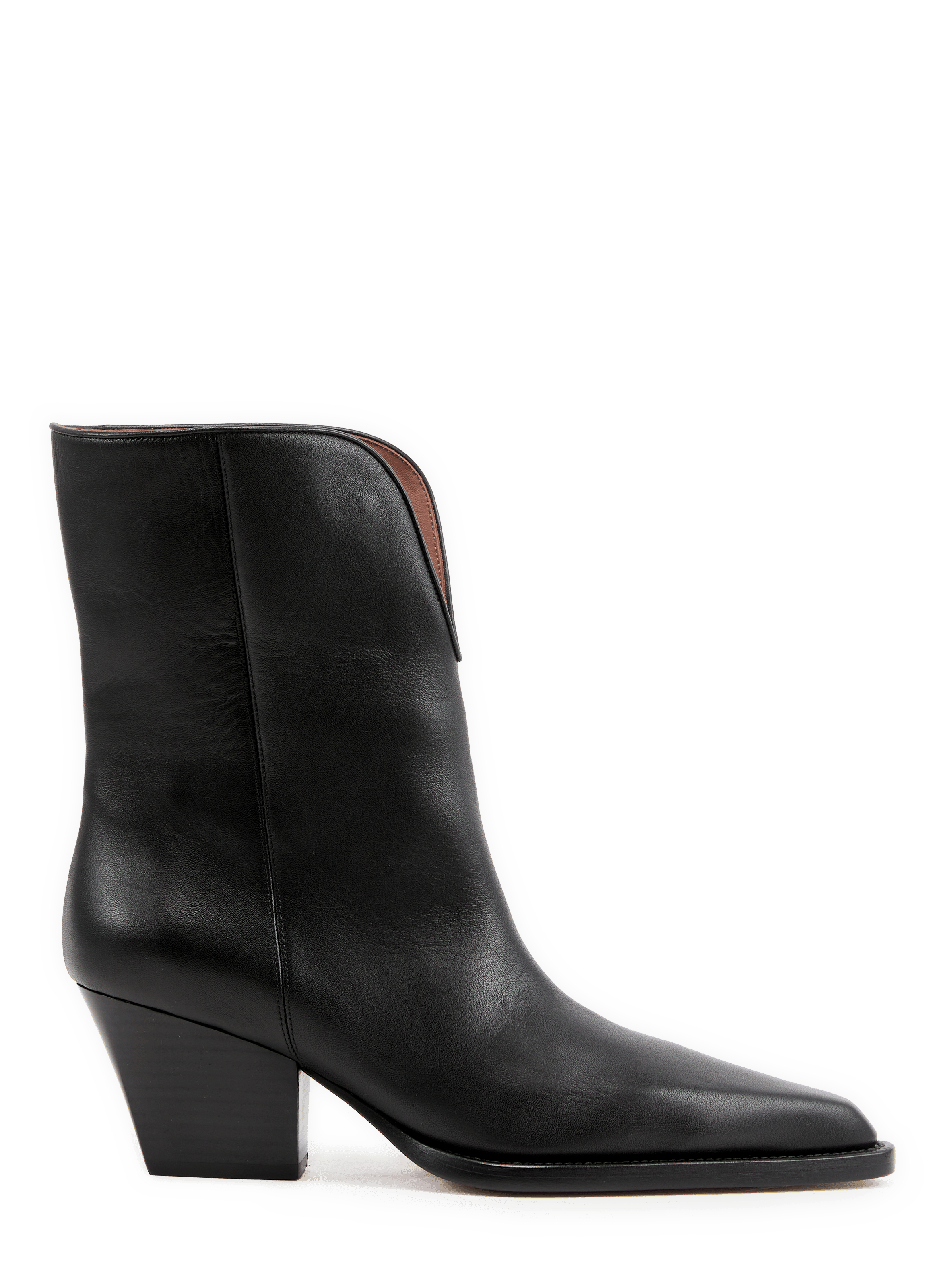Bottines santiag Jane en cuir de veau PARIS TEXAS Noir