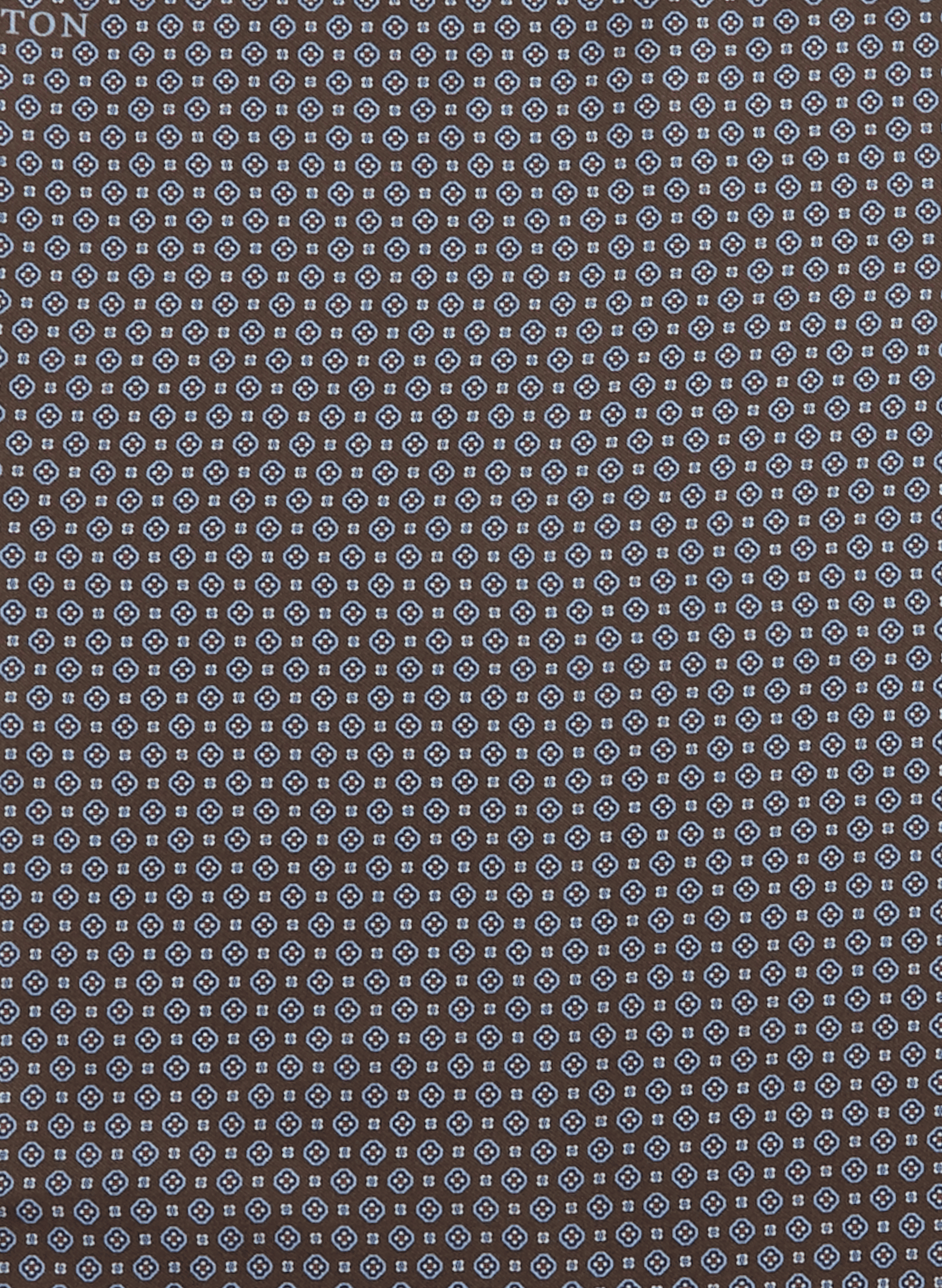 Printed silk clutch ETON Brown