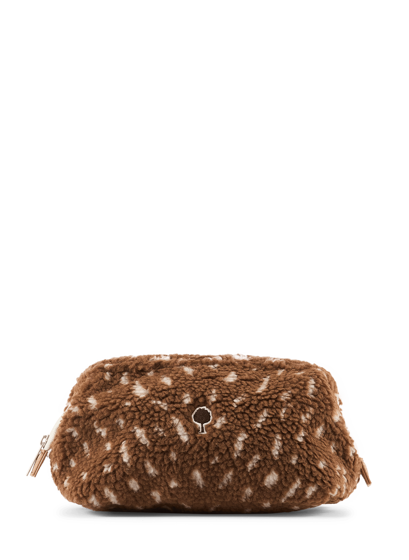 Trousse de toilette imprimée biche FAGUO Marron