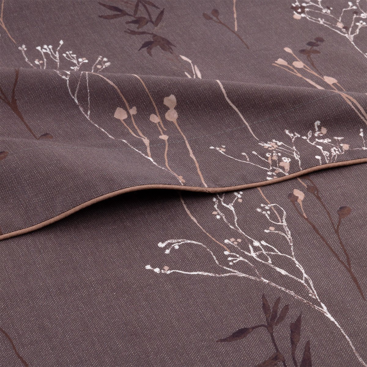 Drap plat en satin de coton, wild millet BOSS HOME Marron