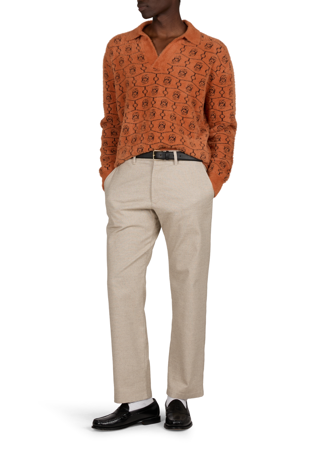Loose-fit wool jumper DROLE DE MONSIEUR Brown