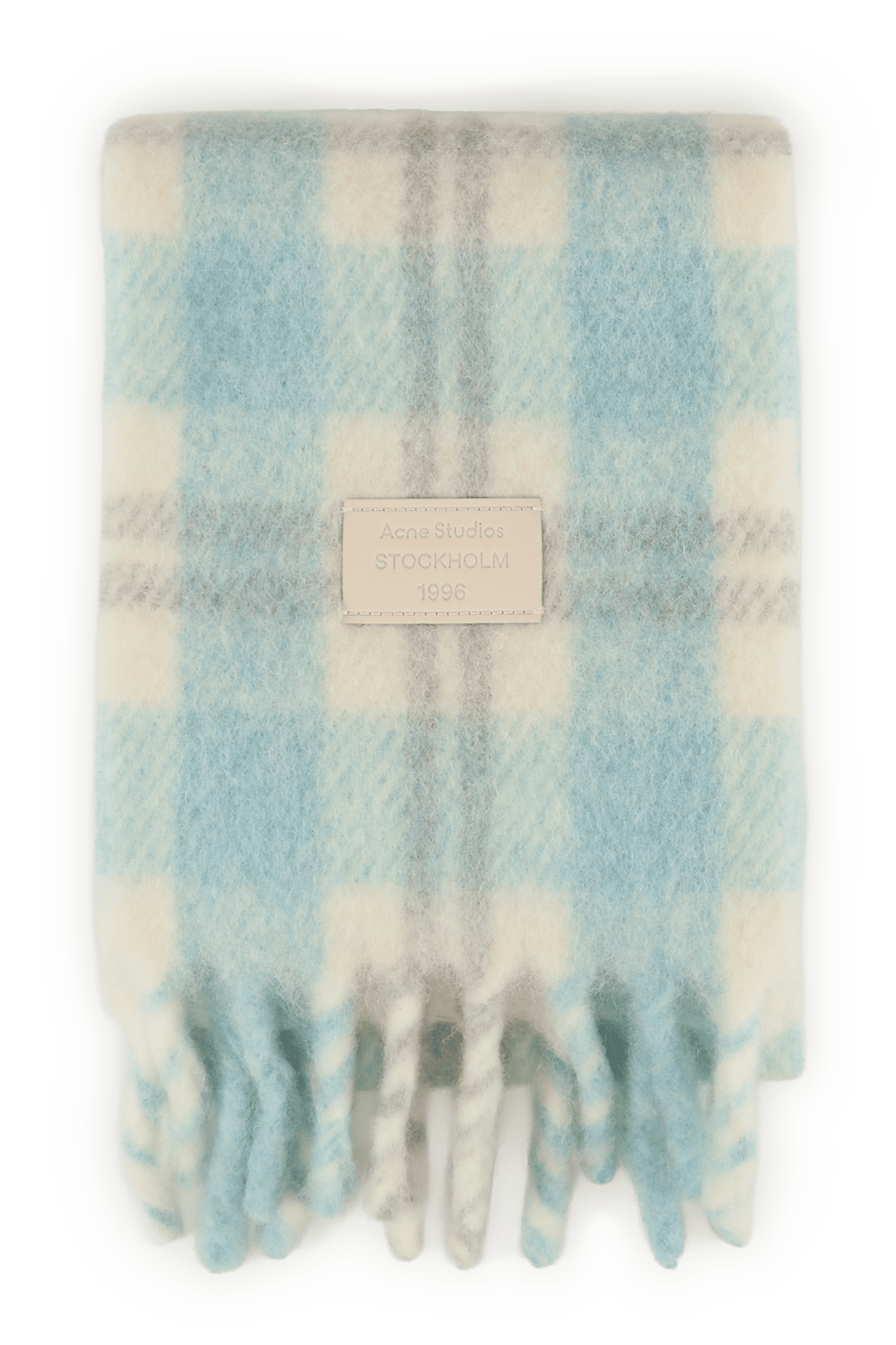 Gemengde wollen sjaal ACNE STUDIOS Blauw