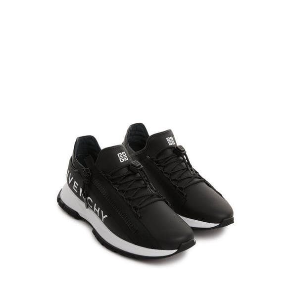 Baskets avec zip en cuir