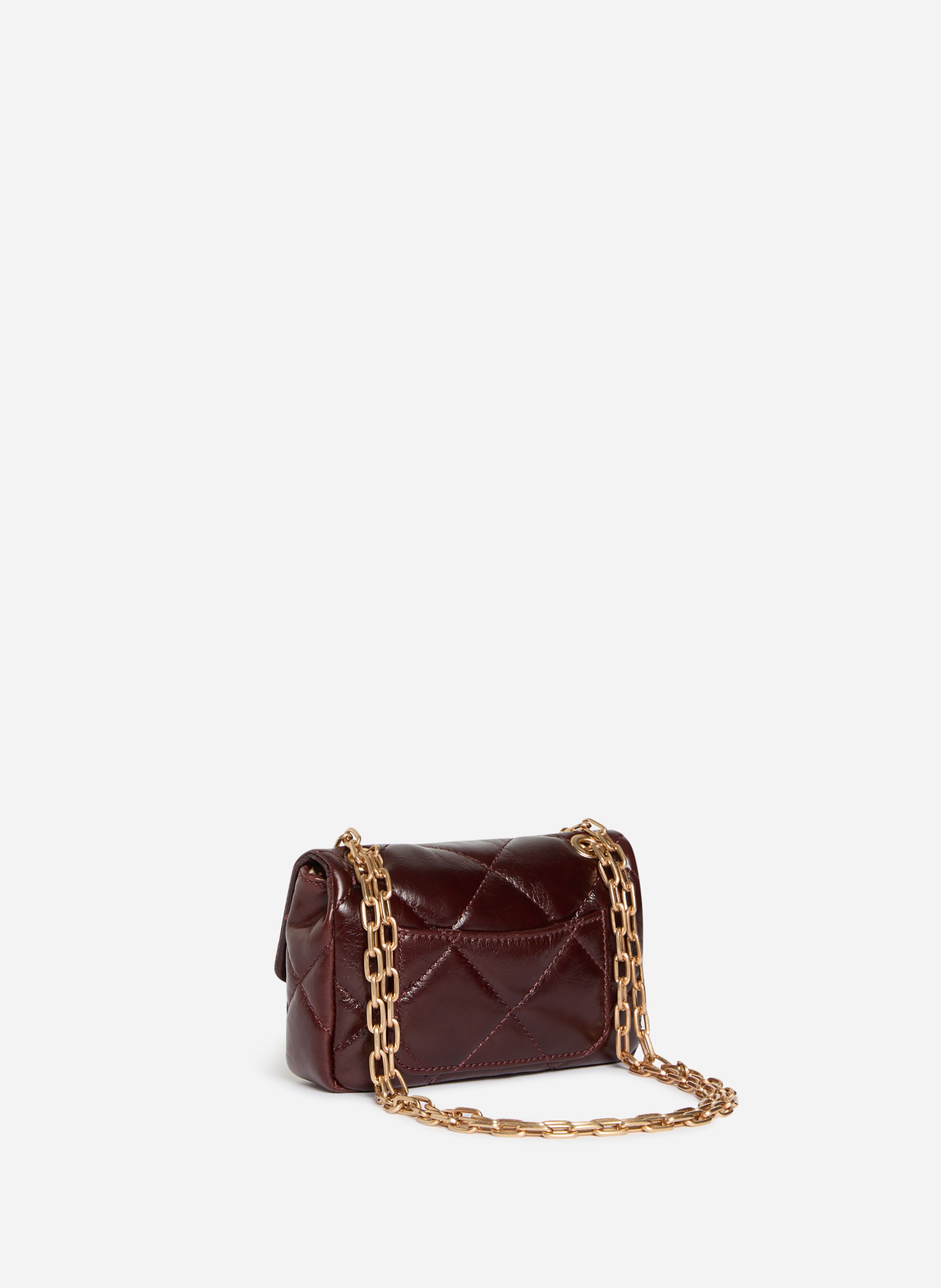 Petit sac moon en cuir VANESSA BRUNO Marron