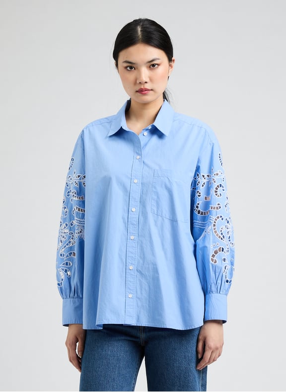 Reynald cotton shirt Blue by LOUISE MISHA LOUISE MISHA Reynald cotton shirt Blue