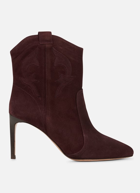 Bottines western à talon haut caitlin Marron by BA&SH BA&SH Bottines western à talon haut caitlin Marron