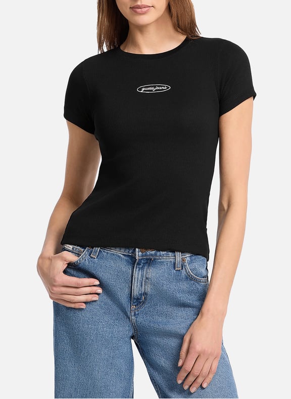 T-shirt en coton Noir by GUESS GUESS T-shirt en coton Noir