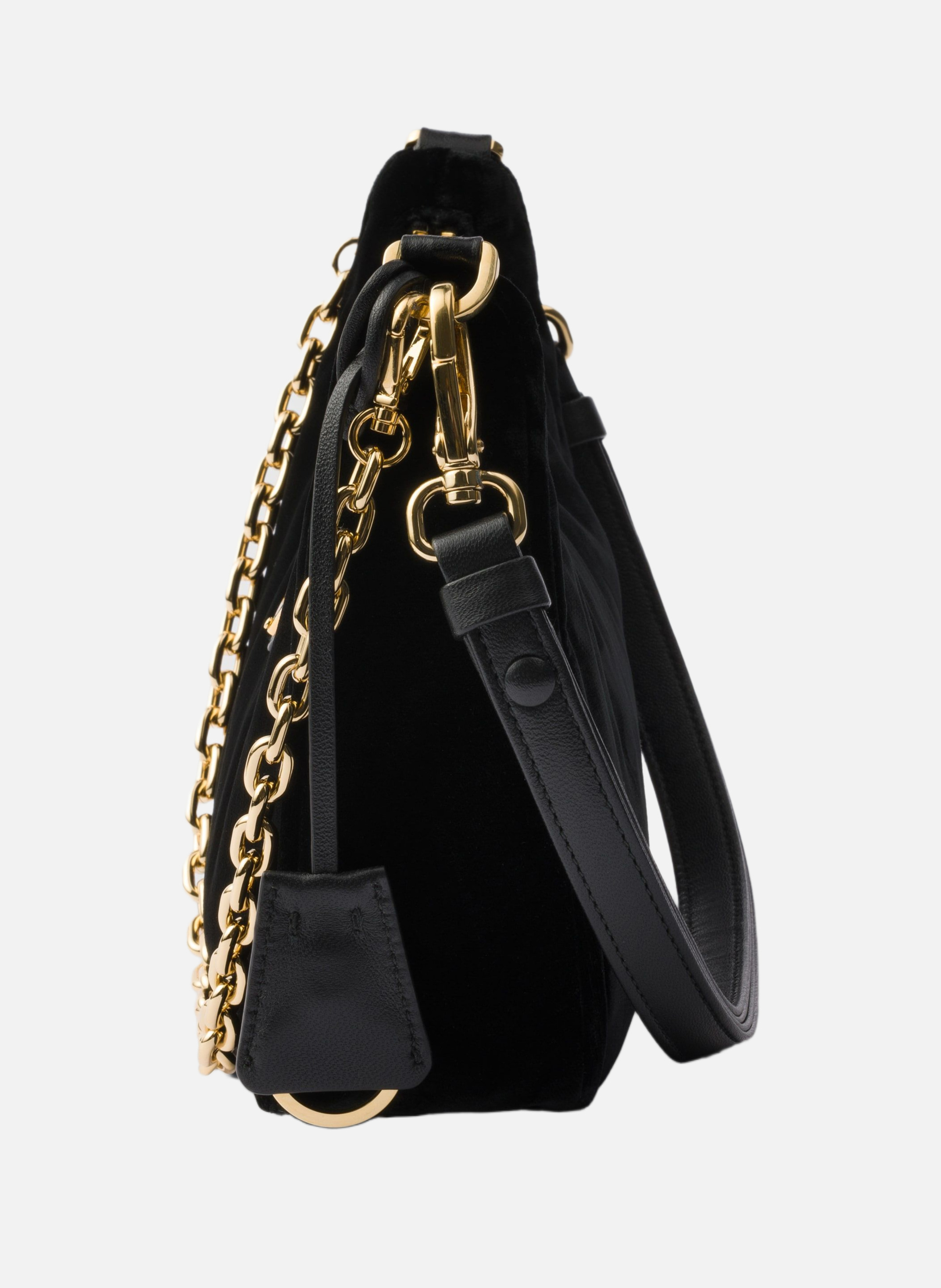 Mini sac prada re-edition en velours PRADA Noir