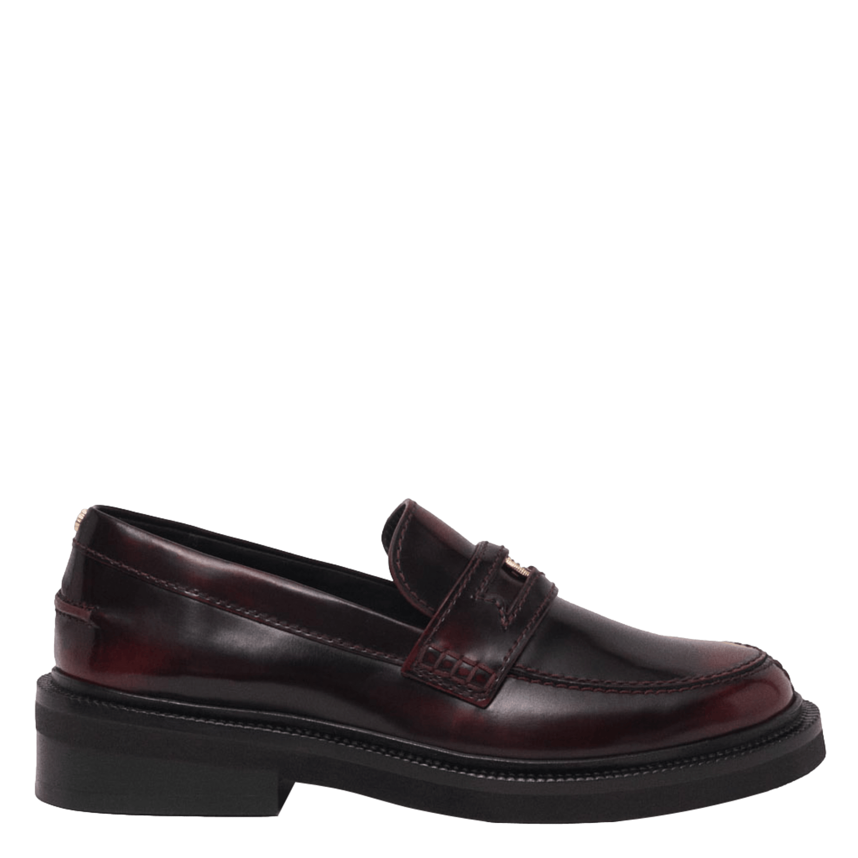 Mocassins en cuir MAJE Rouge