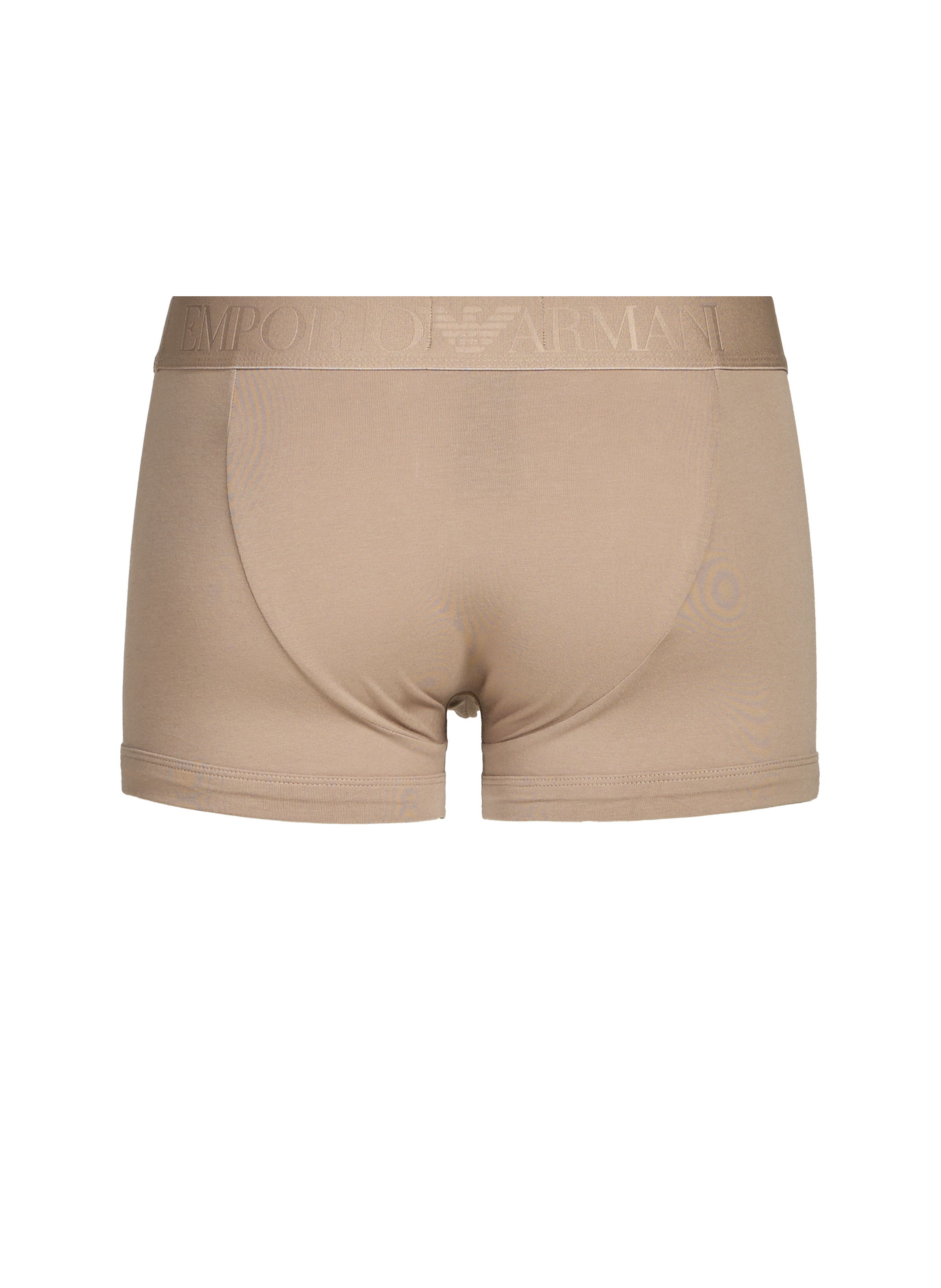 Solid color cotton blend boxer shorts EMPORIO ARMANI Beige