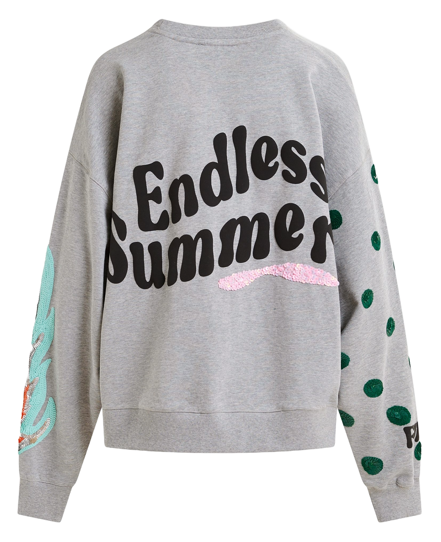 Sweat ample imprimé à broderies paillettes ihexperience ESSENTIEL ANTWERP Noir