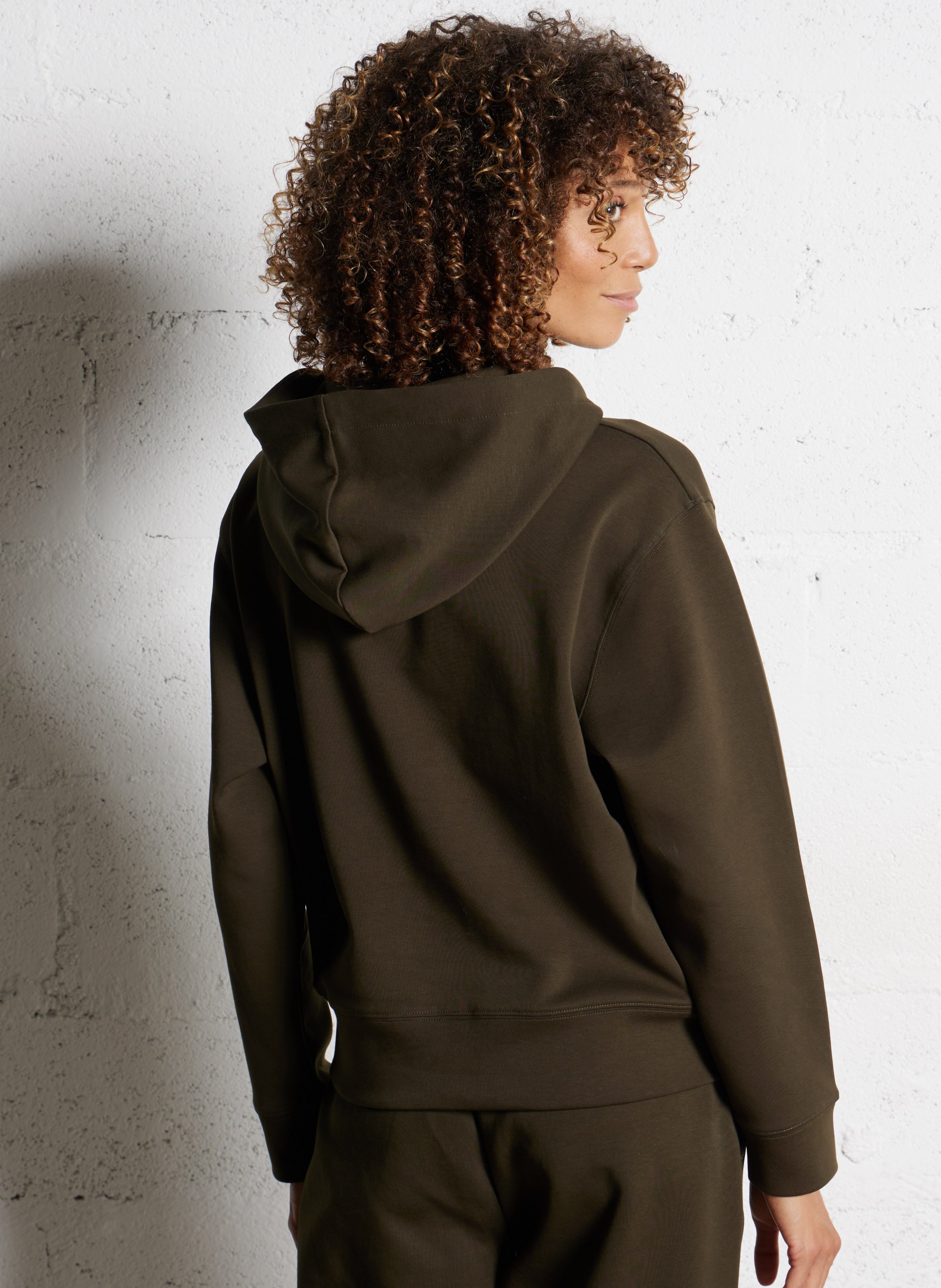 Sweat col rond en coton mélangé Freja MAISON 123 Kaki