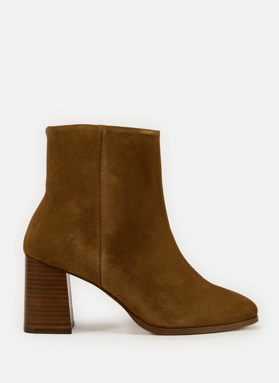 Bottines à talon en cuir Marron by MAISON TOUFET MAISON TOUFET Bottines à talon en cuir Marron