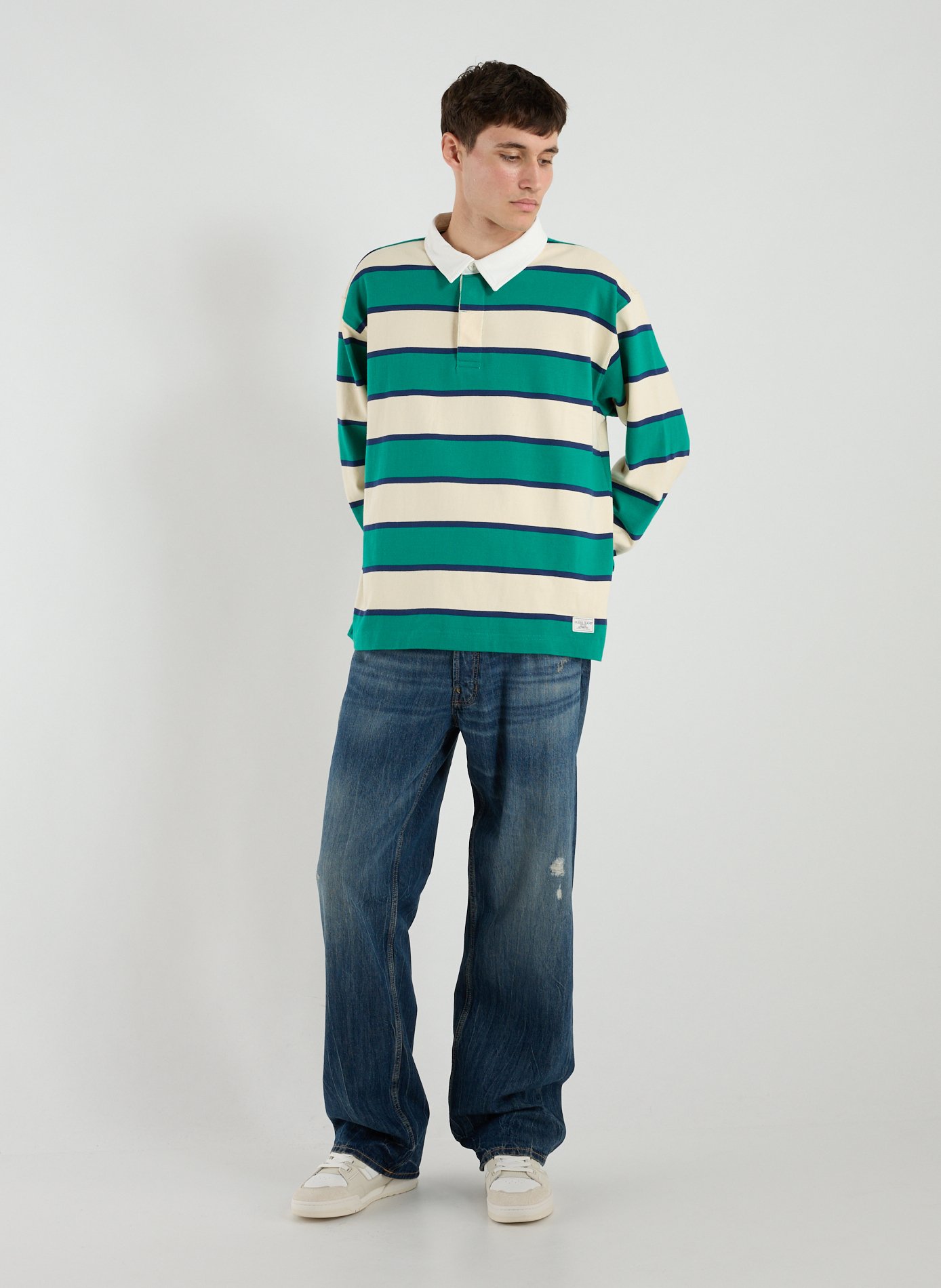 Long sleeve polo shirt GUESS Green
