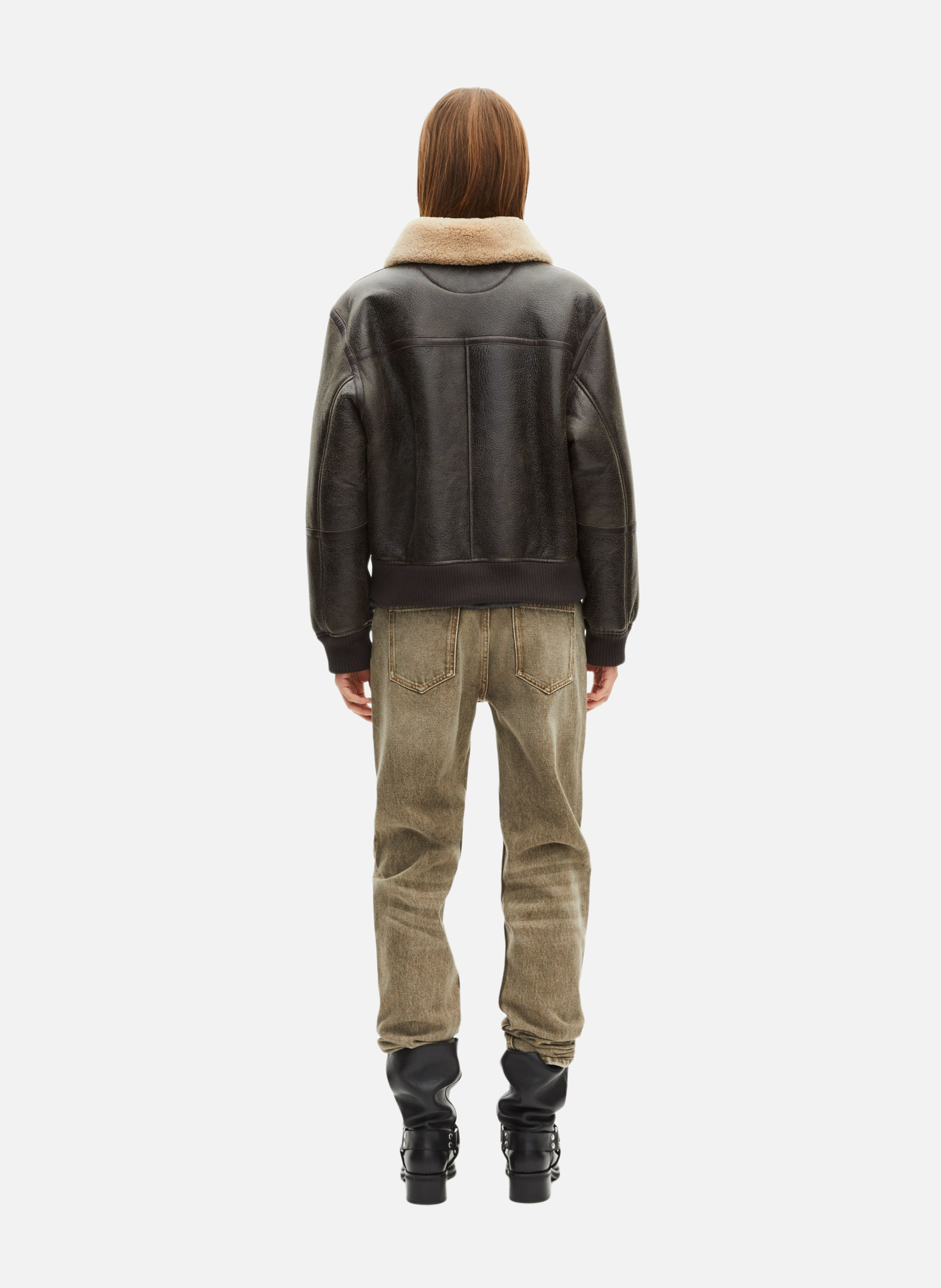 Peau lainée courte THE KOOPLES Marron