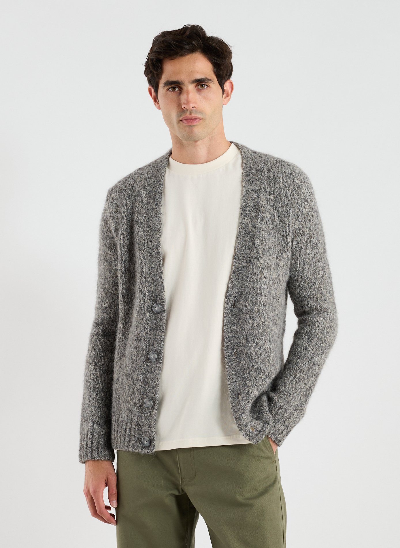WOOLRICH Cardigan en alpaga mélangé  Beige