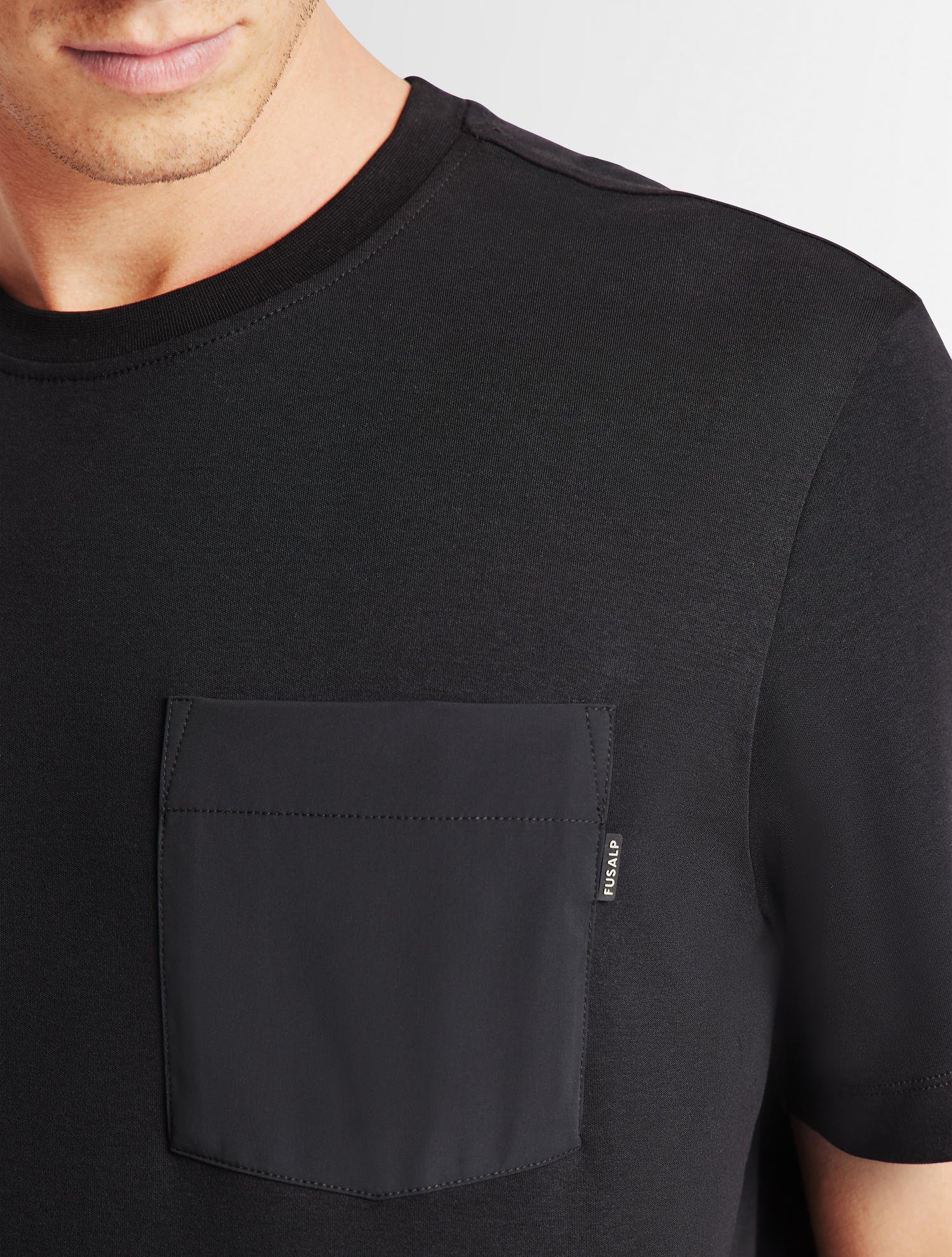 T-shirt manches courtes tylerr col rond coupe regular Noir