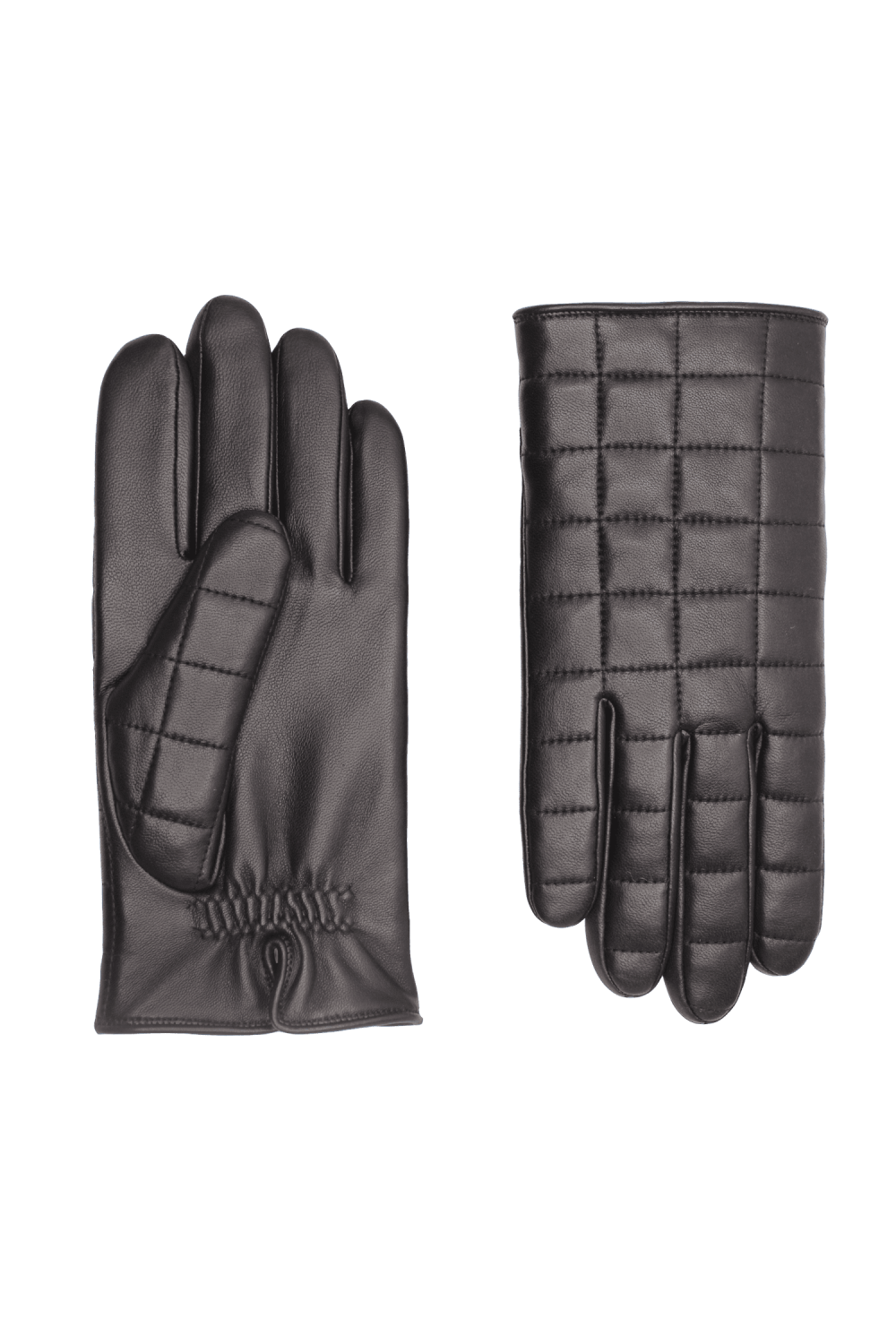 Gants james homme cuir doublés alpaga AGNELLE Noir