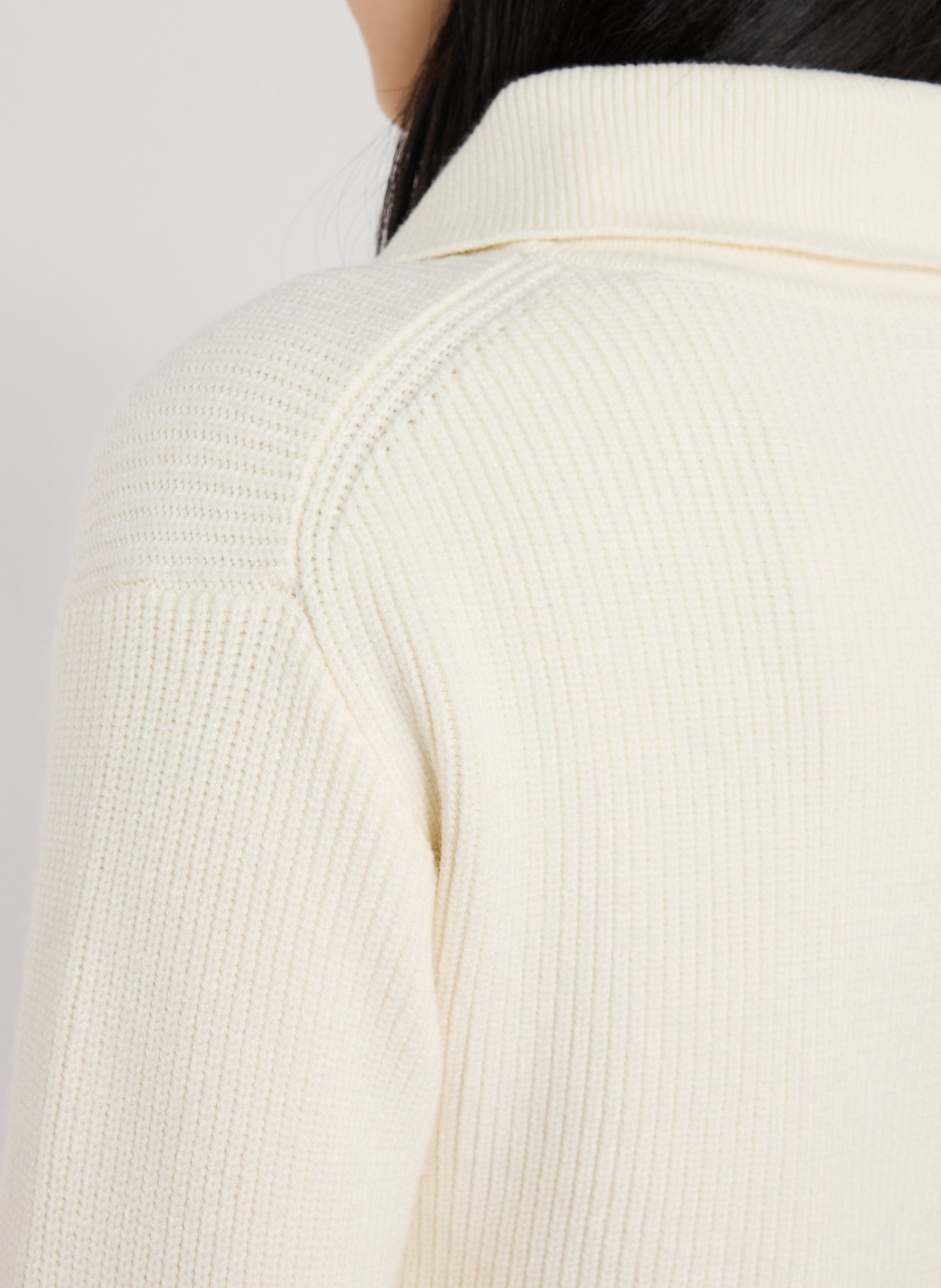 Gilet côtelé col montant GUESS Beige