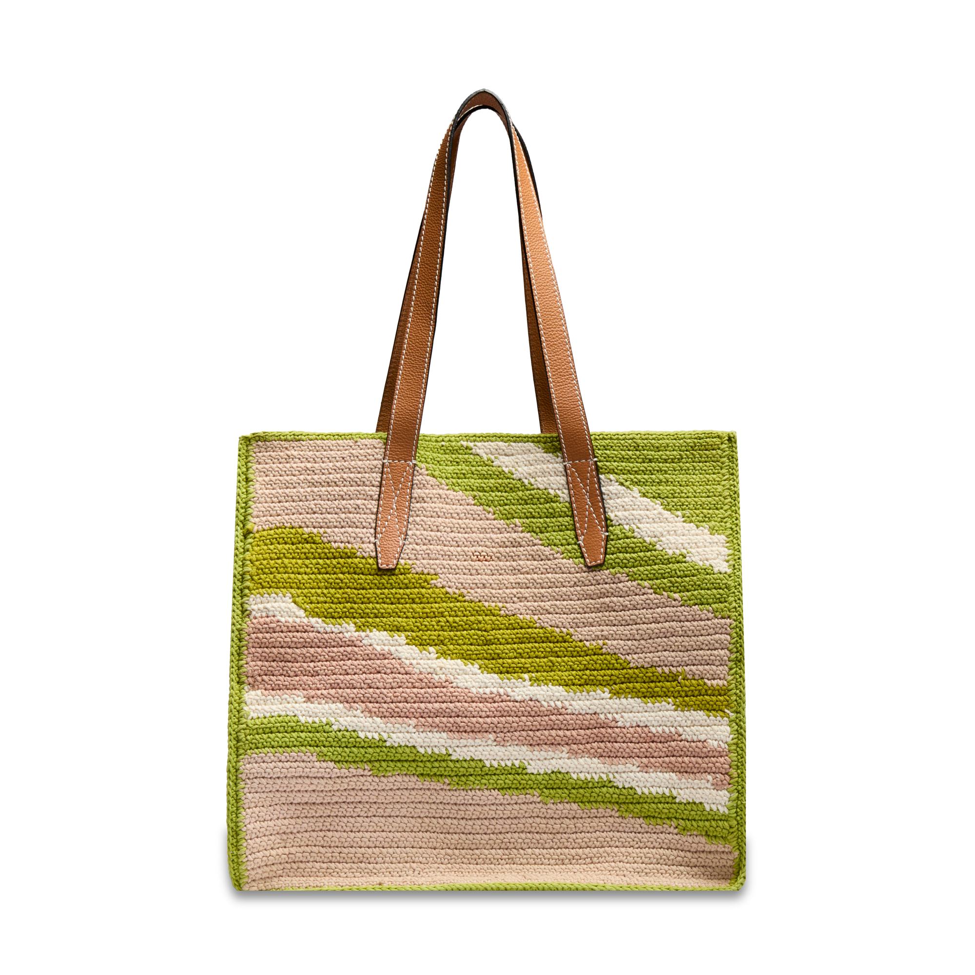 Sac cabas l summer mania de lancel en coton LANCEL Vert