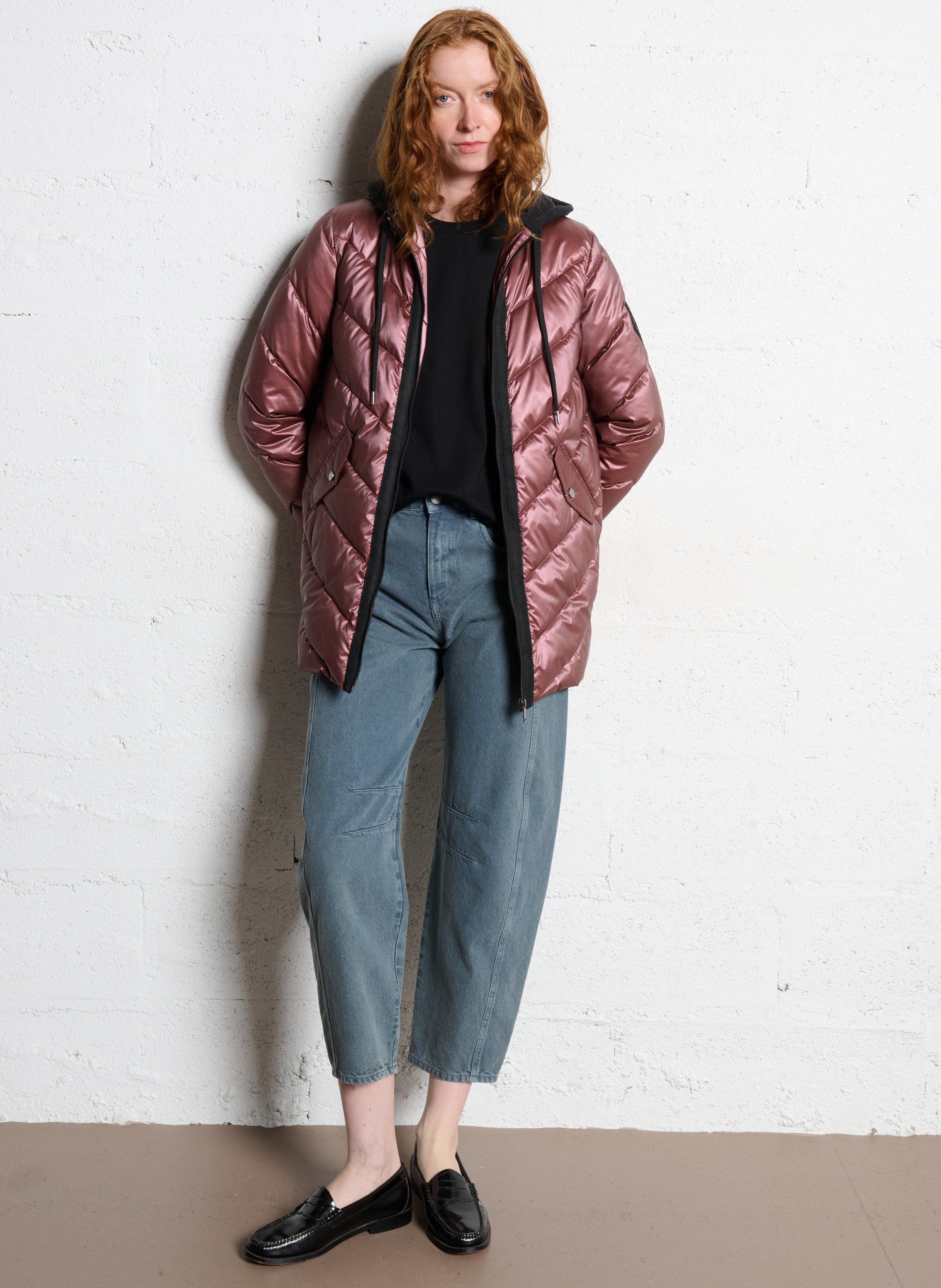 Doudoune droite matelassée IKKS Marron