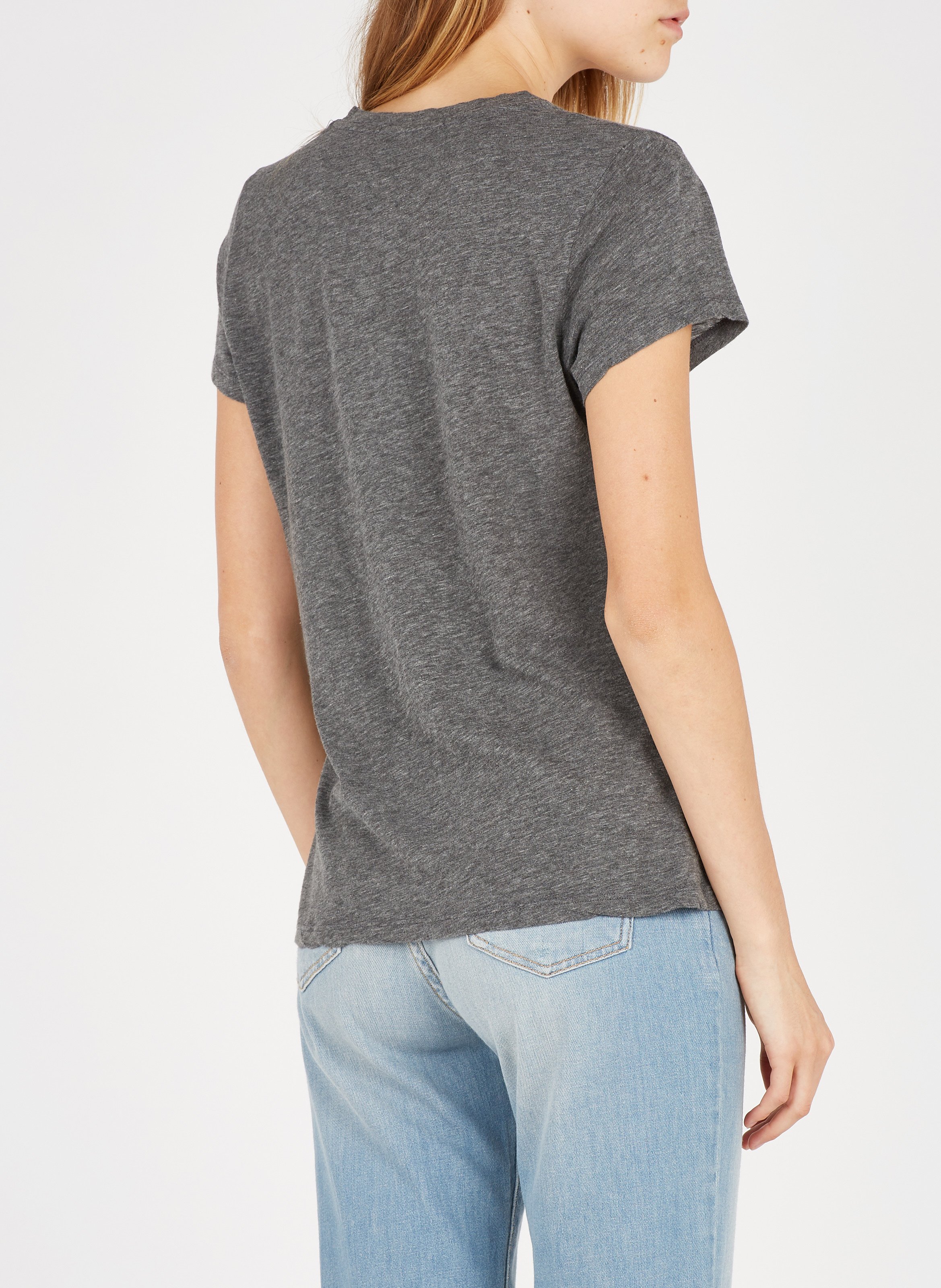 Tee-shirt col rond en coton mélangé jacksonville AMERICAN VINTAGE Gris