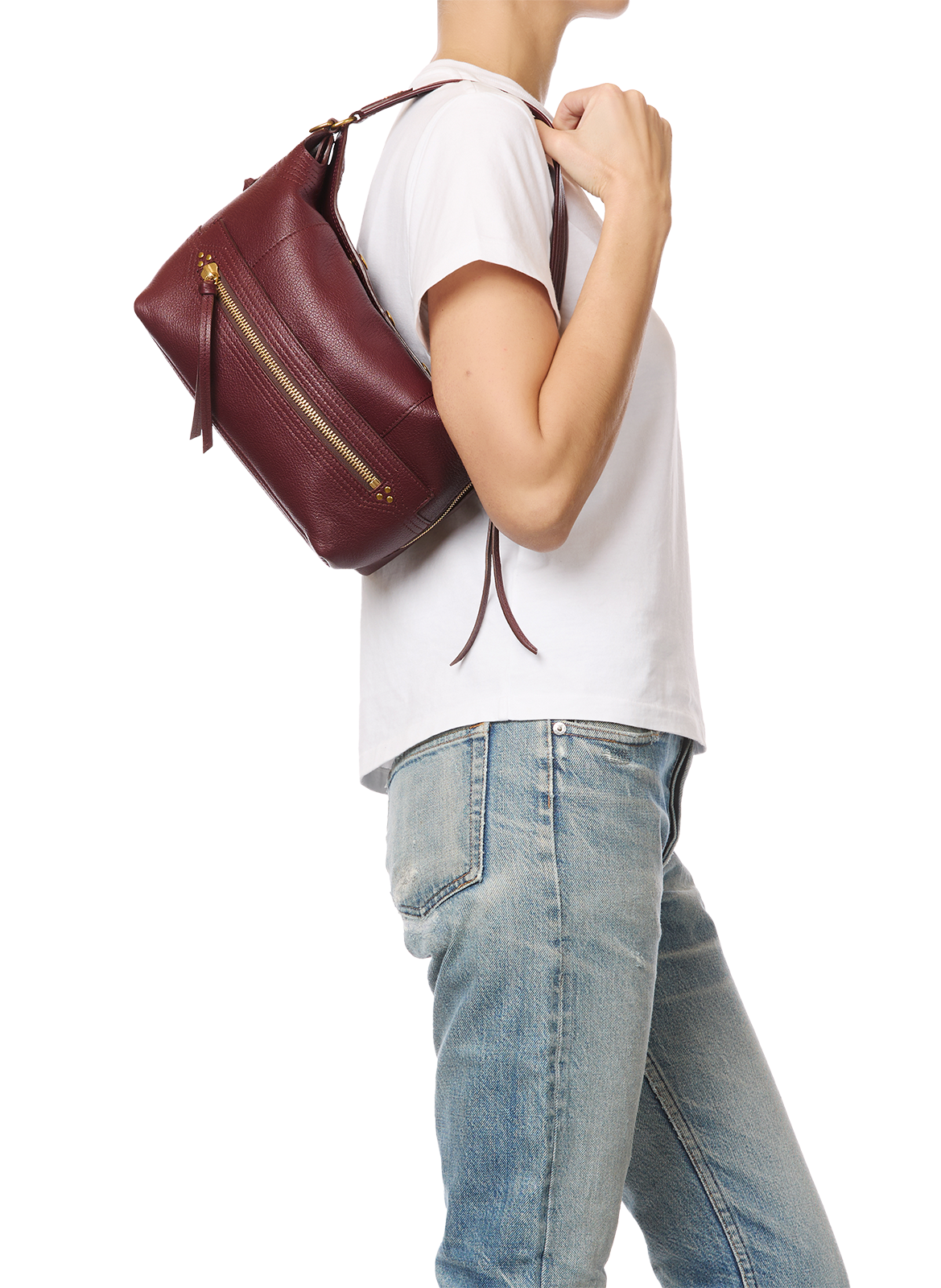 Sac baguette Lucky en cuir de buffle JÉRÔME DREYFUSS Rouge