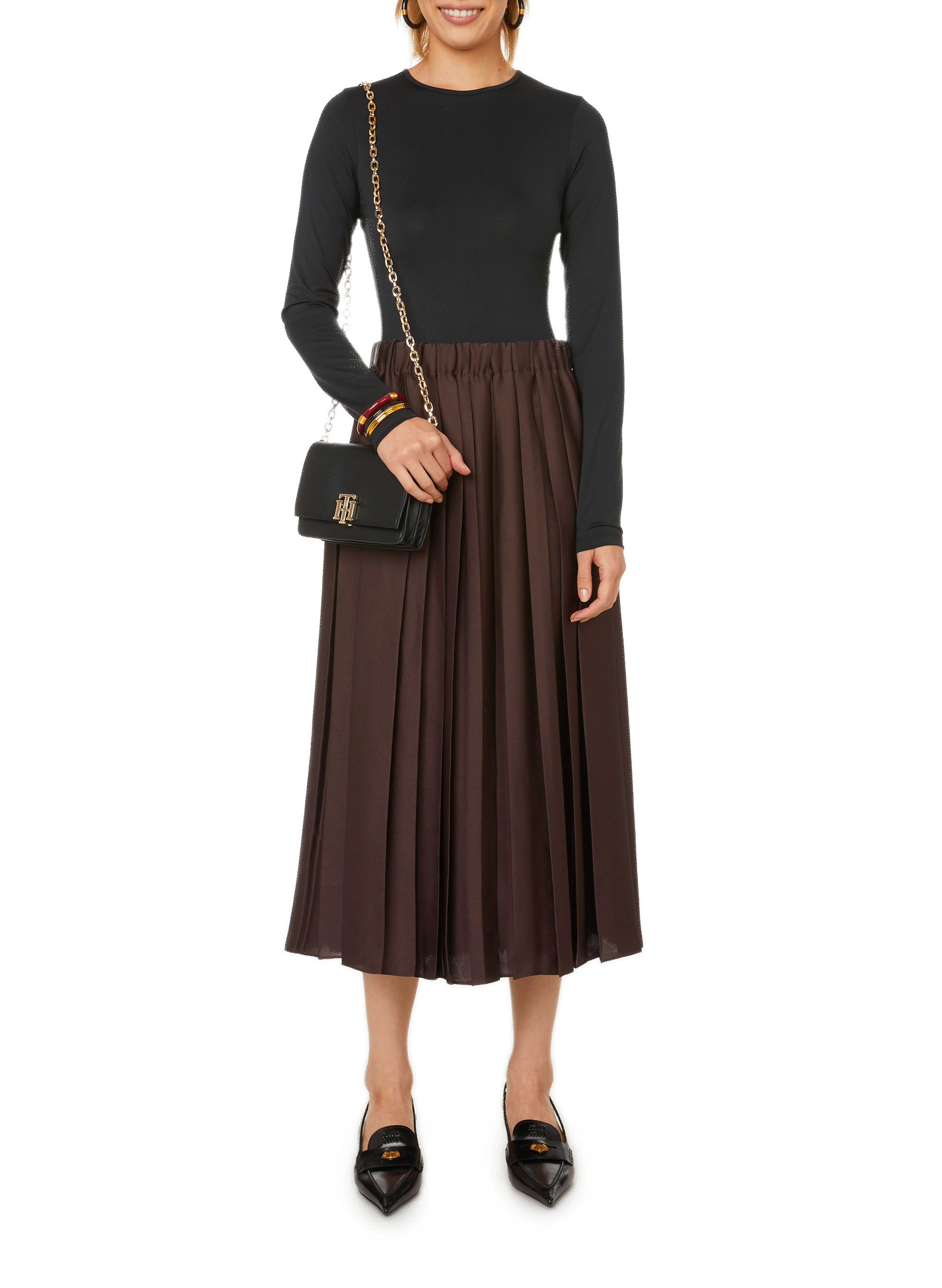 Body à manches longues TIBI Noir