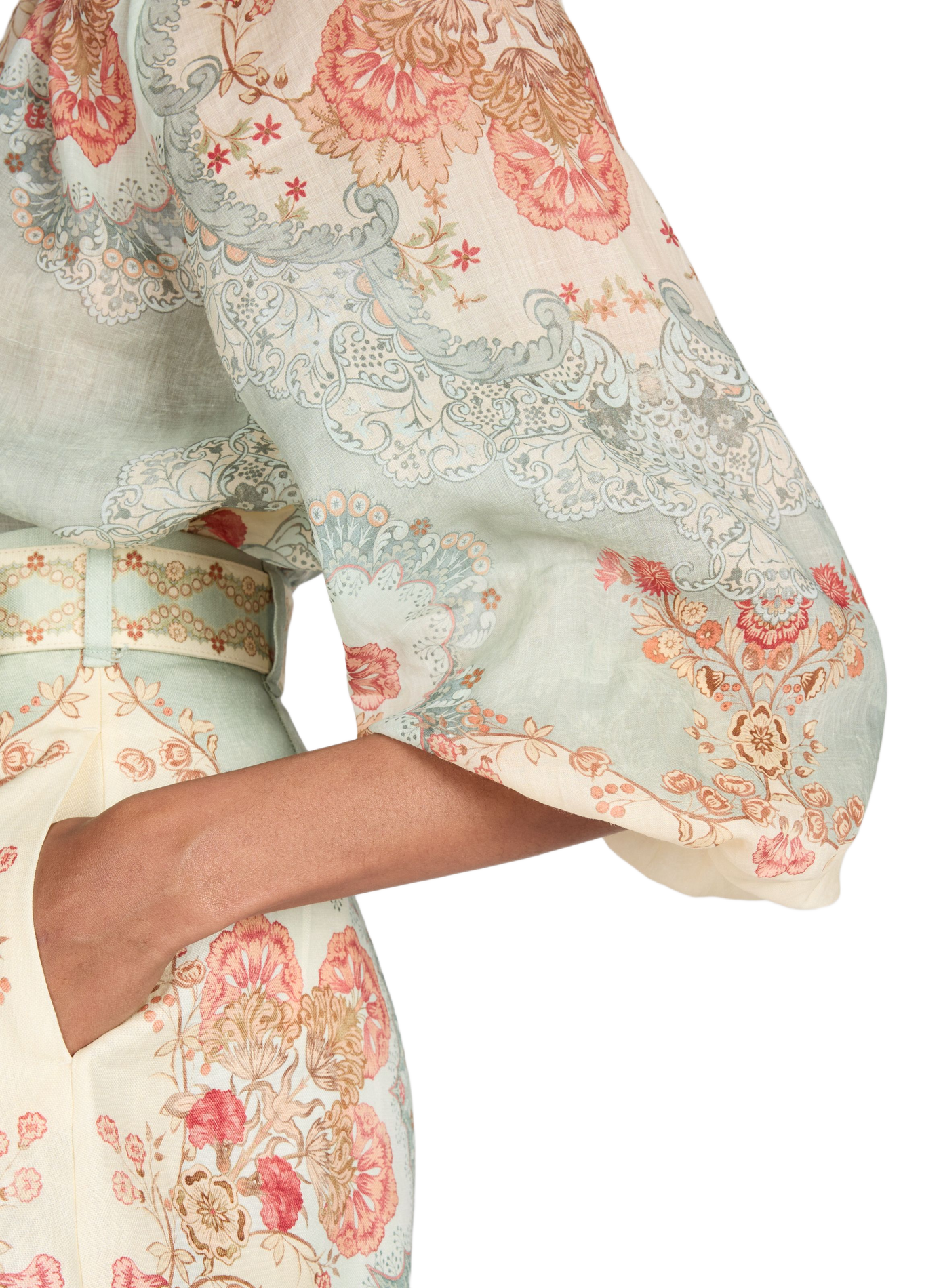 Blouse fleurie boutonnée ZIMMERMANN Multicolore