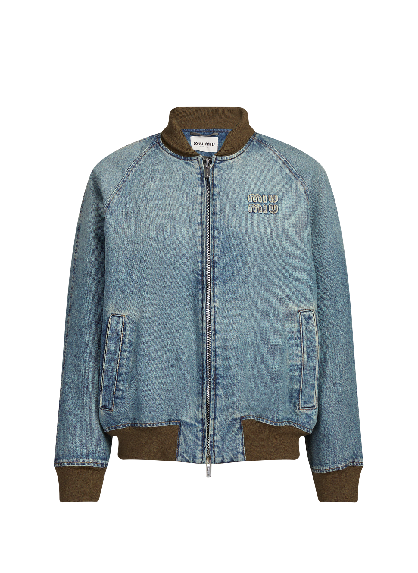 Denim jacket MIU MIU Blue