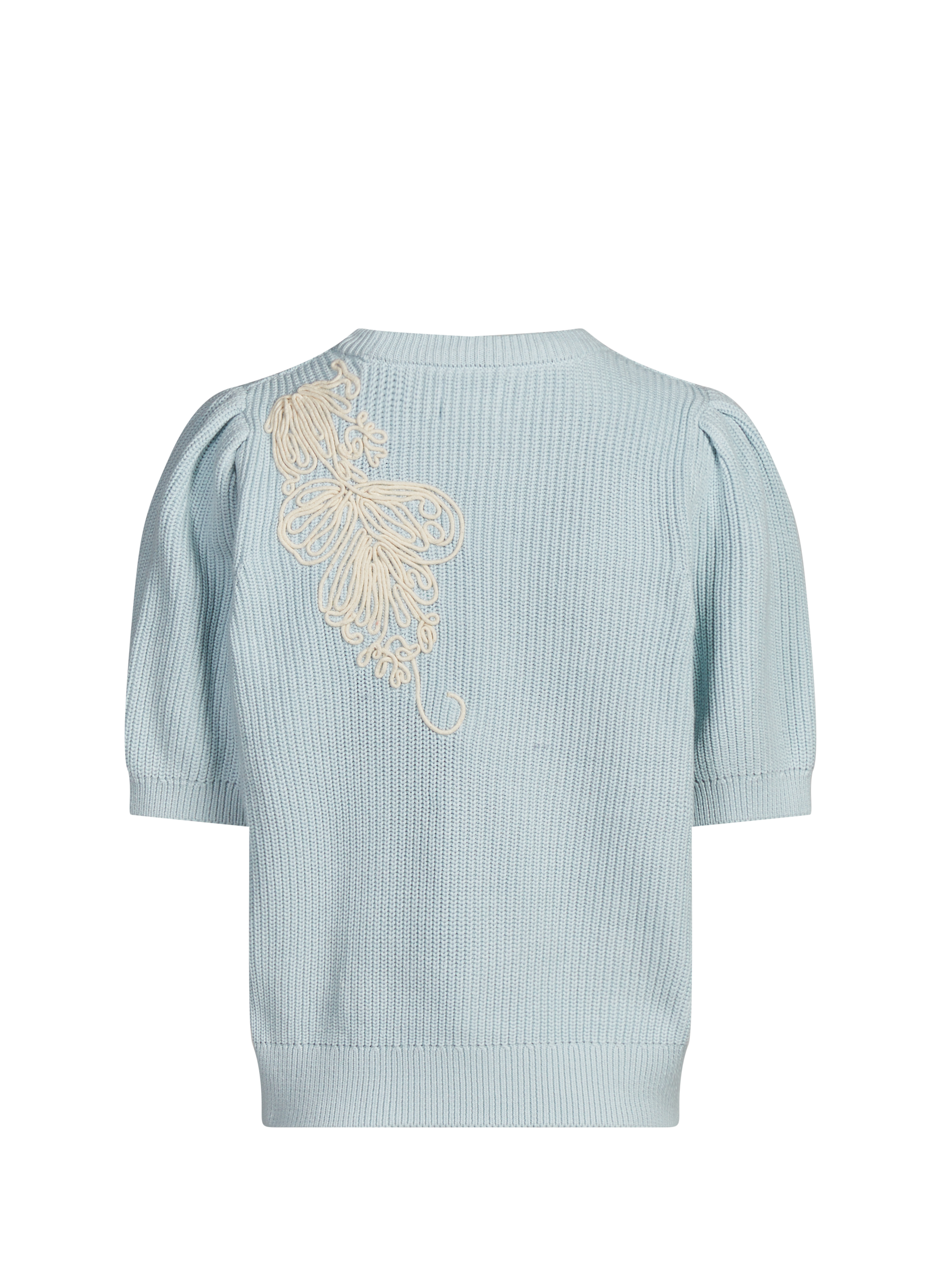 Short-sleeved cotton sweater OBJECT Blue