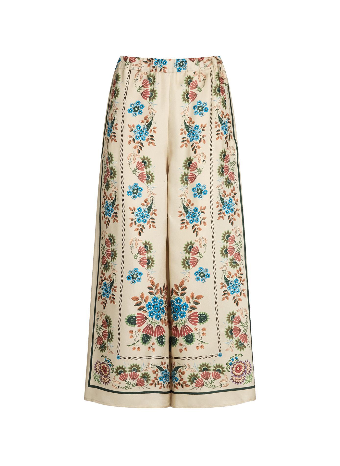 Printed silk twill pants MAX MARA WEEK END Multicolour