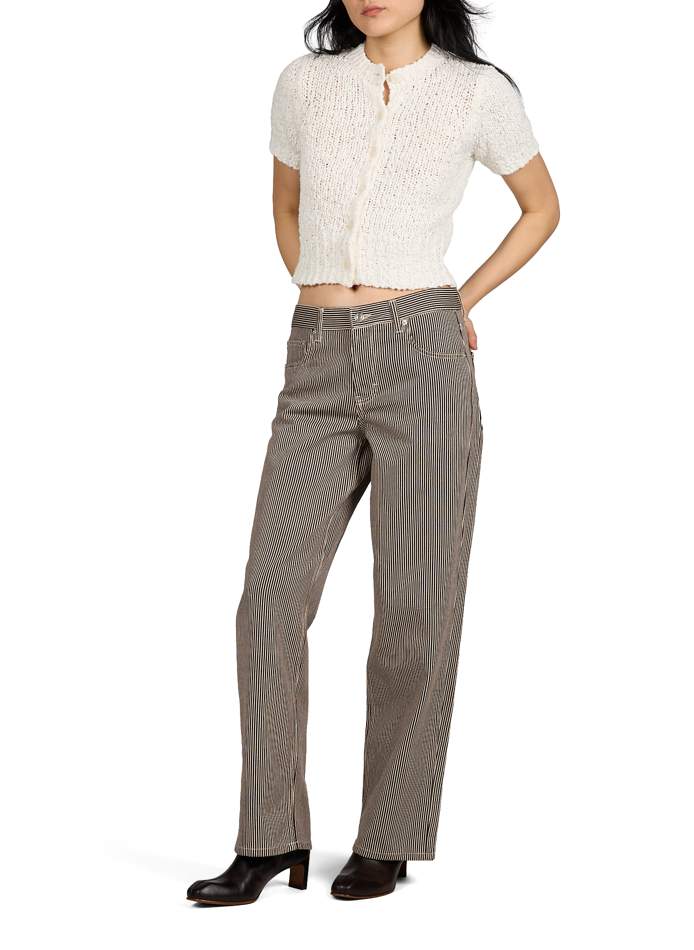 Cardigan en maille  TOPSHOP Beige