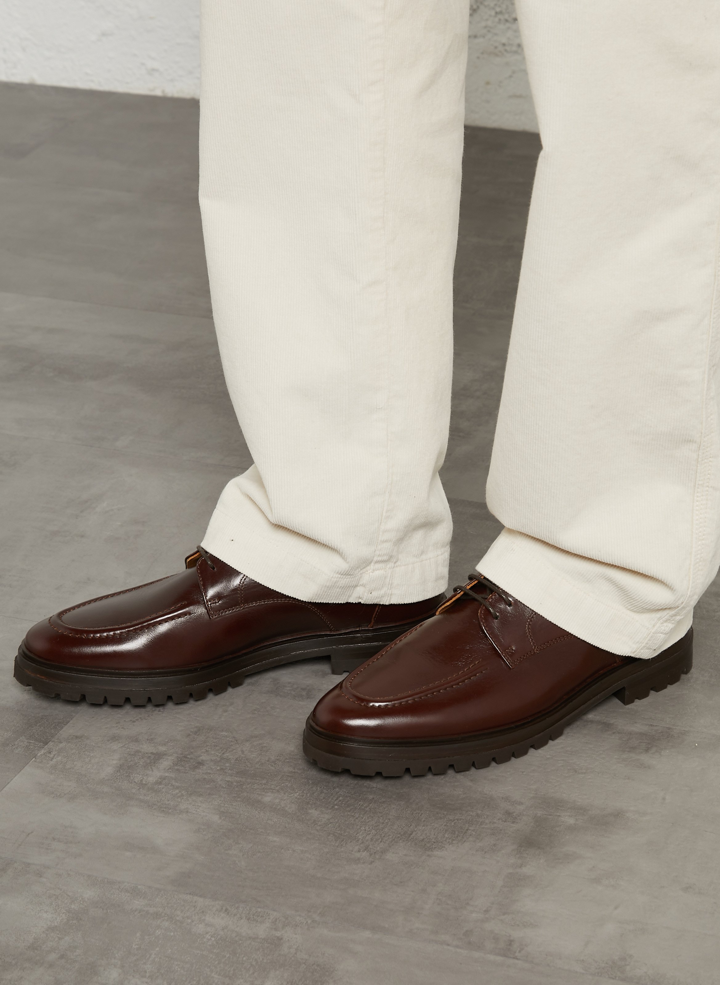 Derbies en cuir niels BOBBIES Marron