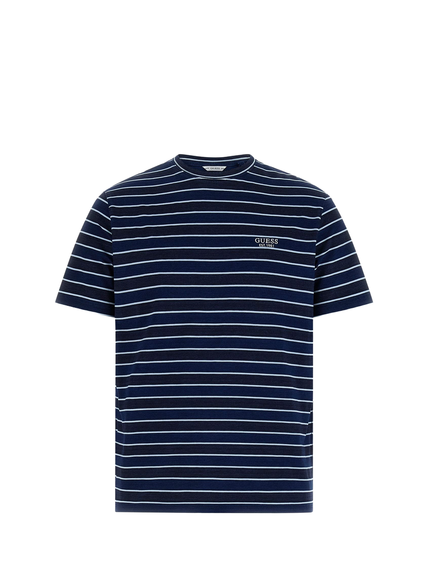 T-shirt à rayures en coton GUESS Bleu