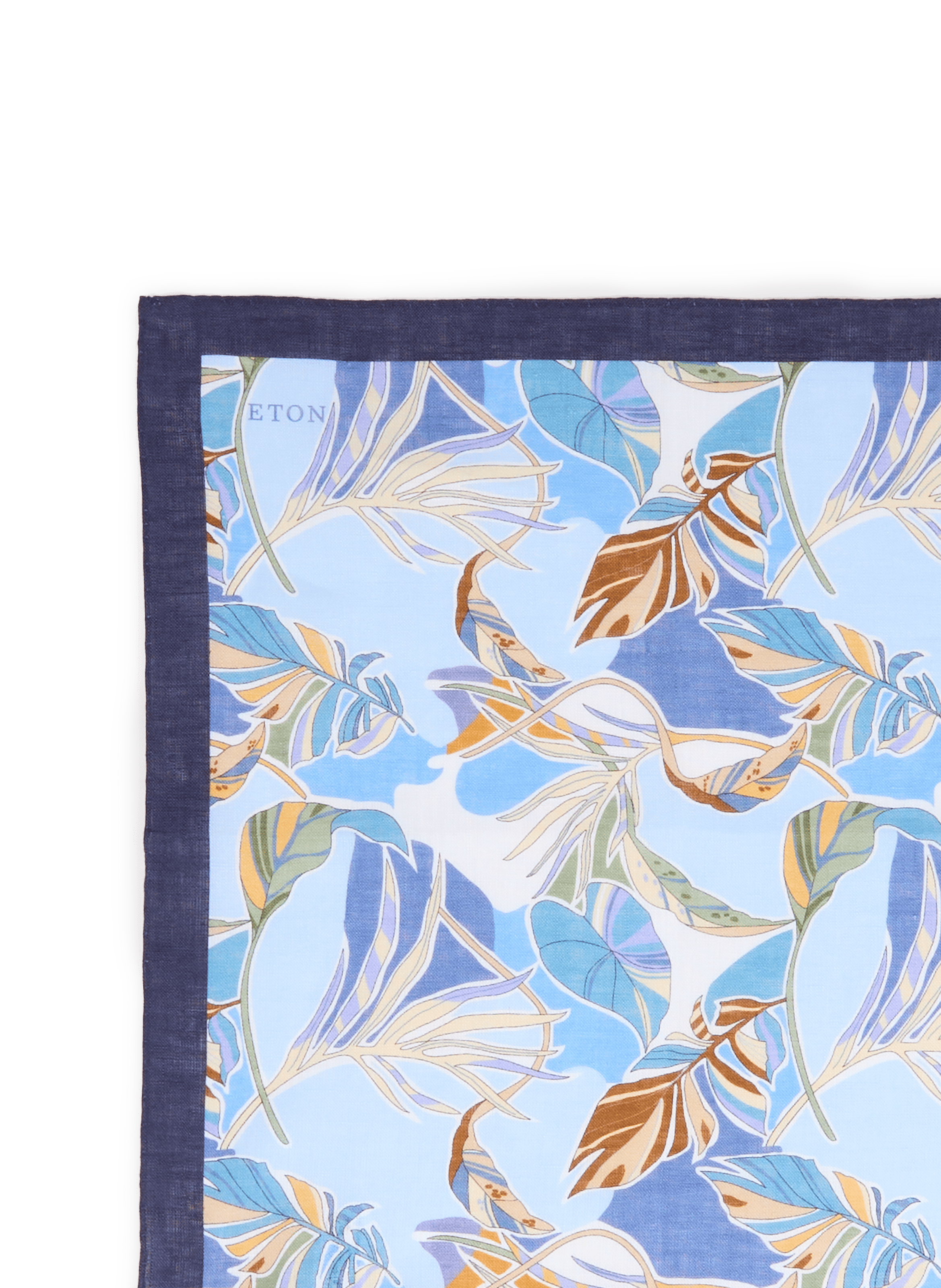 Pochette de costume en lin tropical ETON Bleu