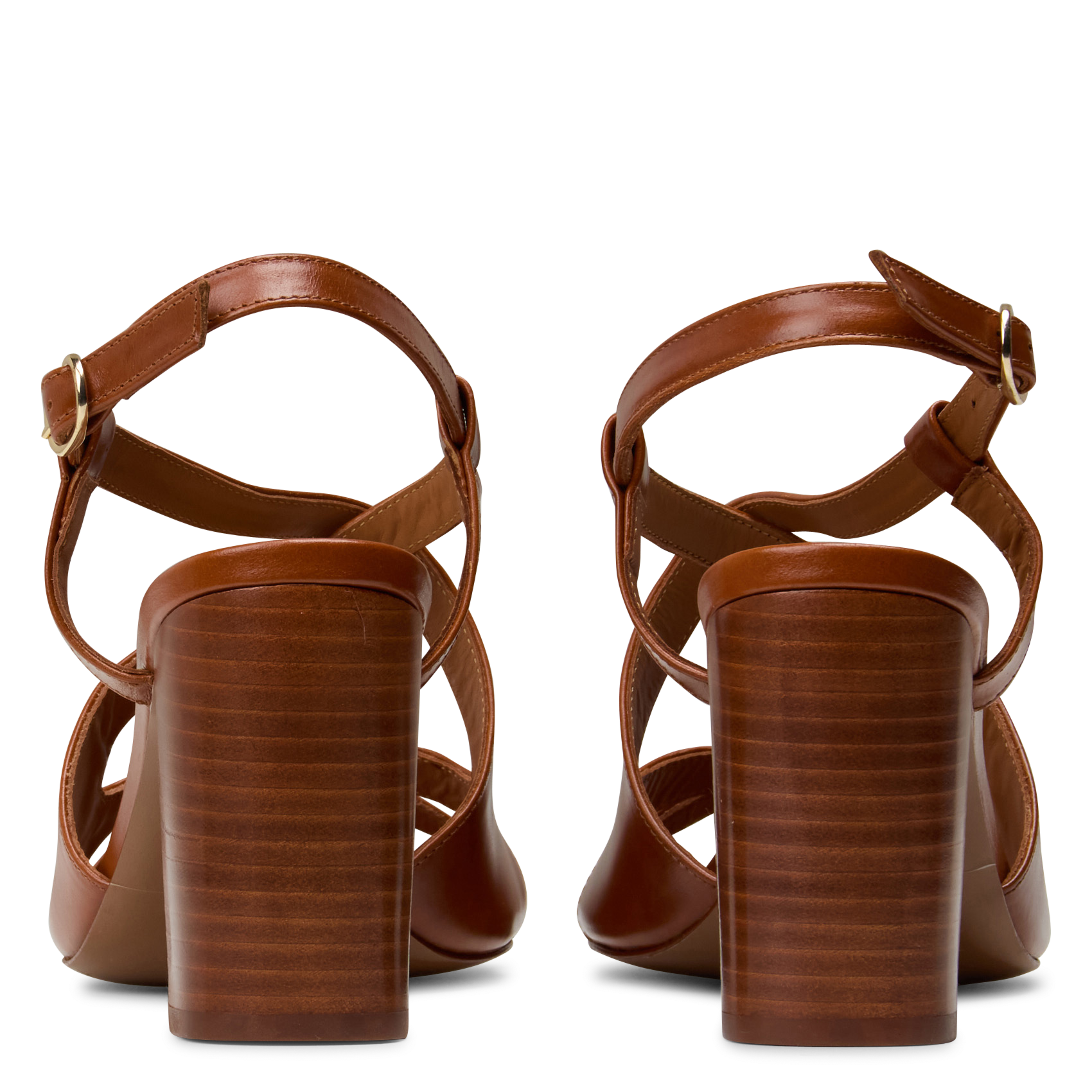 Sandales à talon en cuir velours n°953 RIVECOUR Marron
