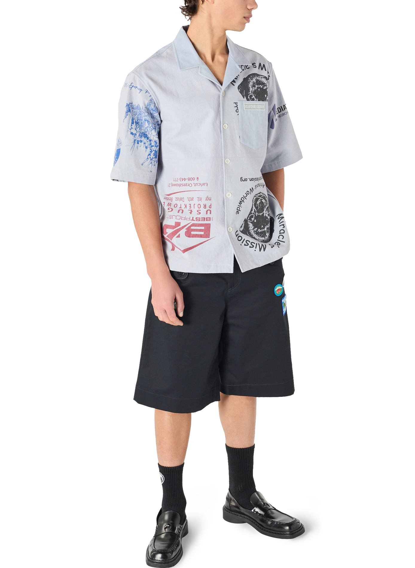 Sacs cabas scout upcyclés chemise bowling pe unisexe | Vert MARINE SERRE Homme