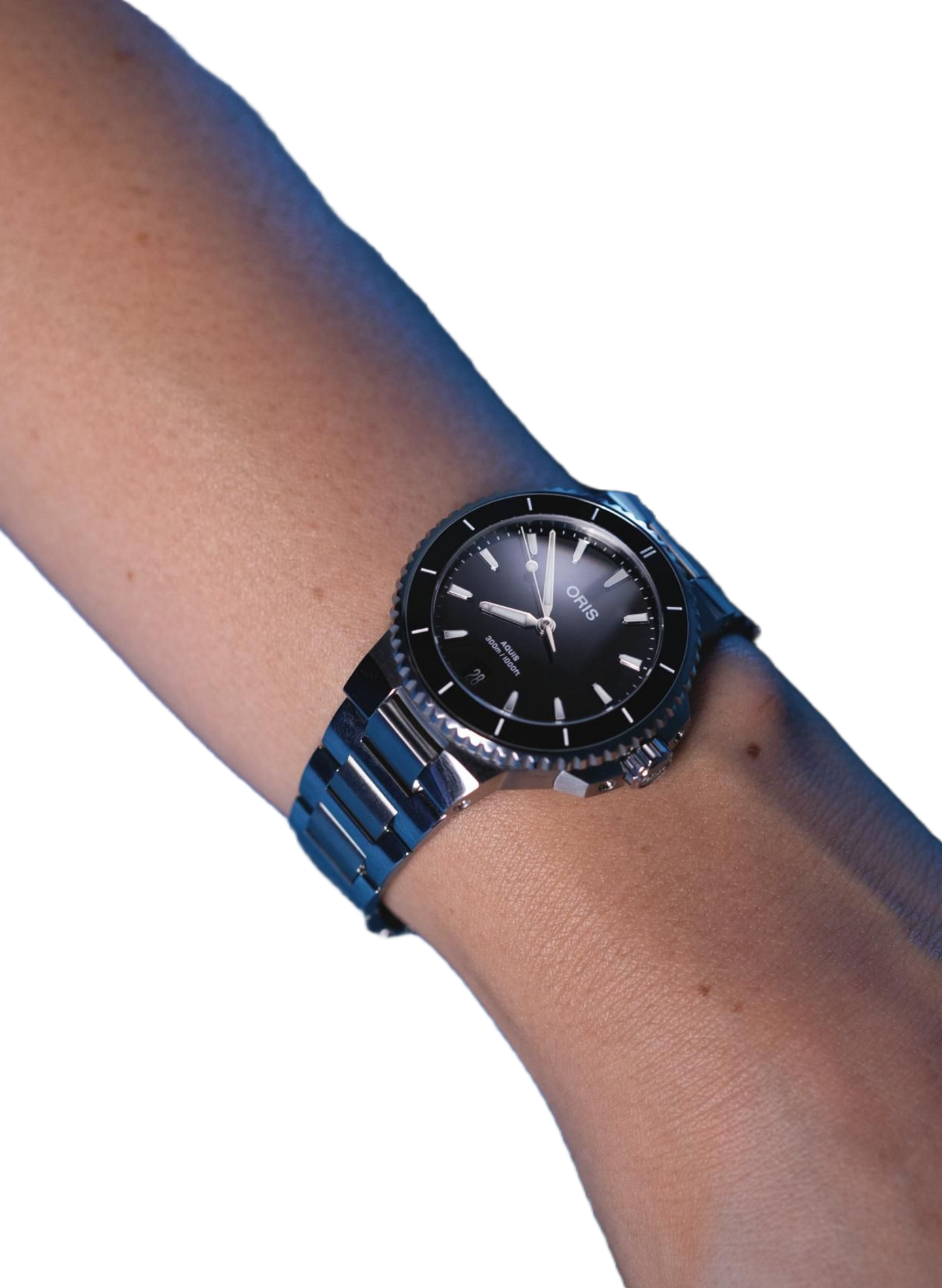 Montre automatique Oris Aquis Date en acier inoxydable ORIS Noir