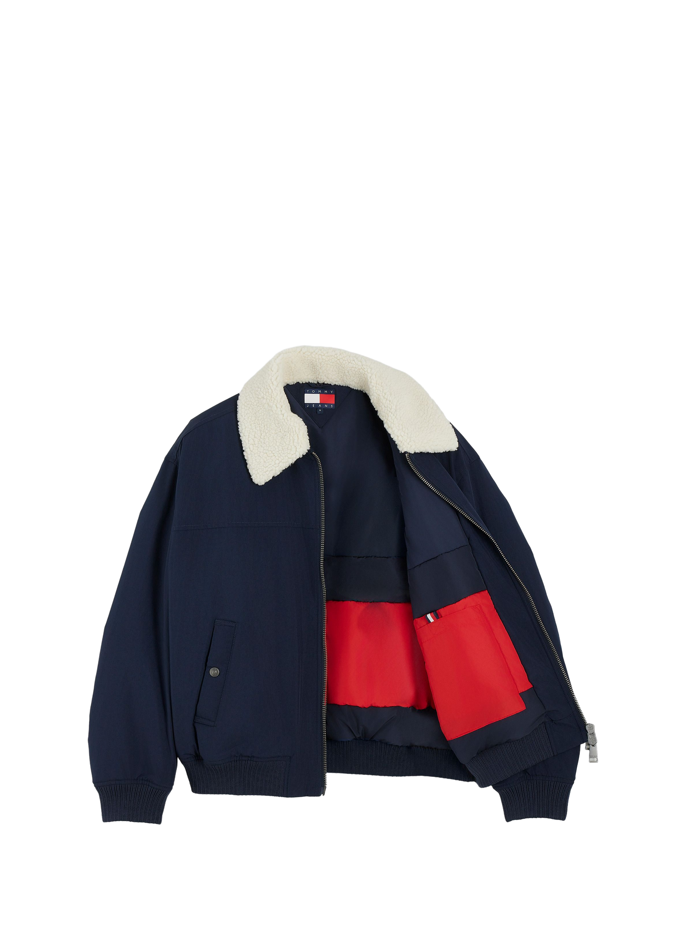 Fliegerjacke mit synthetischem Pelzkragen TOMMY HILFIGER Blau