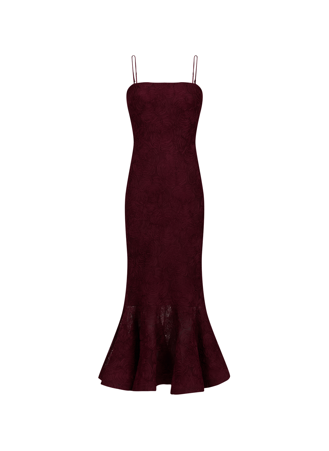 Sleeveless floral knit dress ROTATE Red