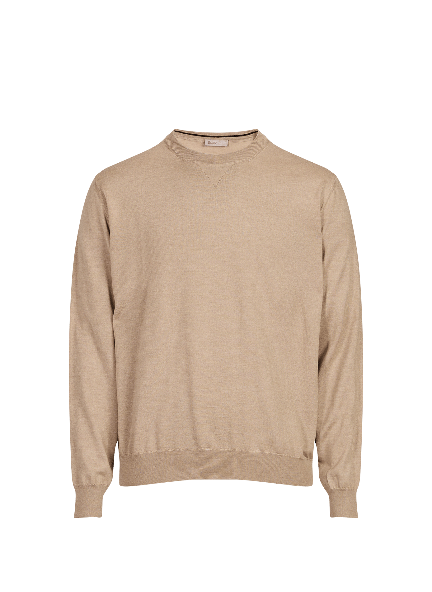 Wool and silk solid color sweater HERNO Beige