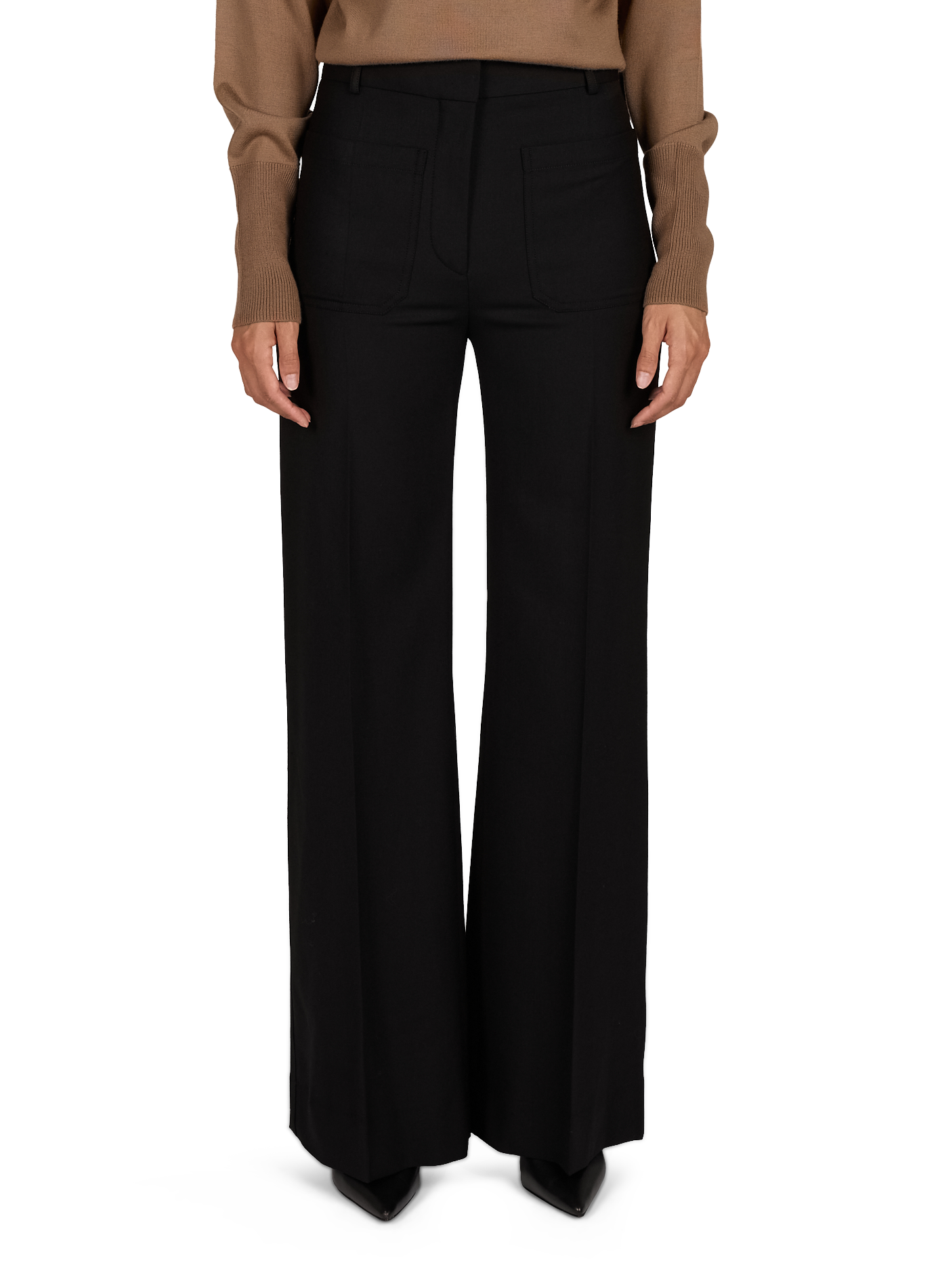Alina high-waisted pleated trousers VICTORIA BECKHAM Black