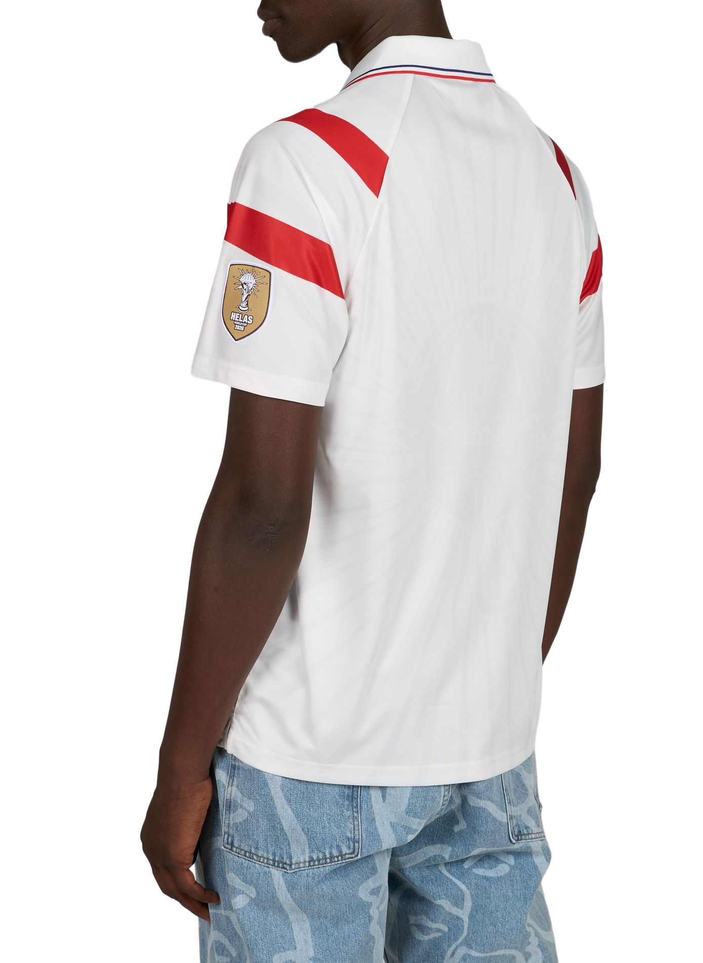 Football polo collar t-shirt HELAS CAPS White