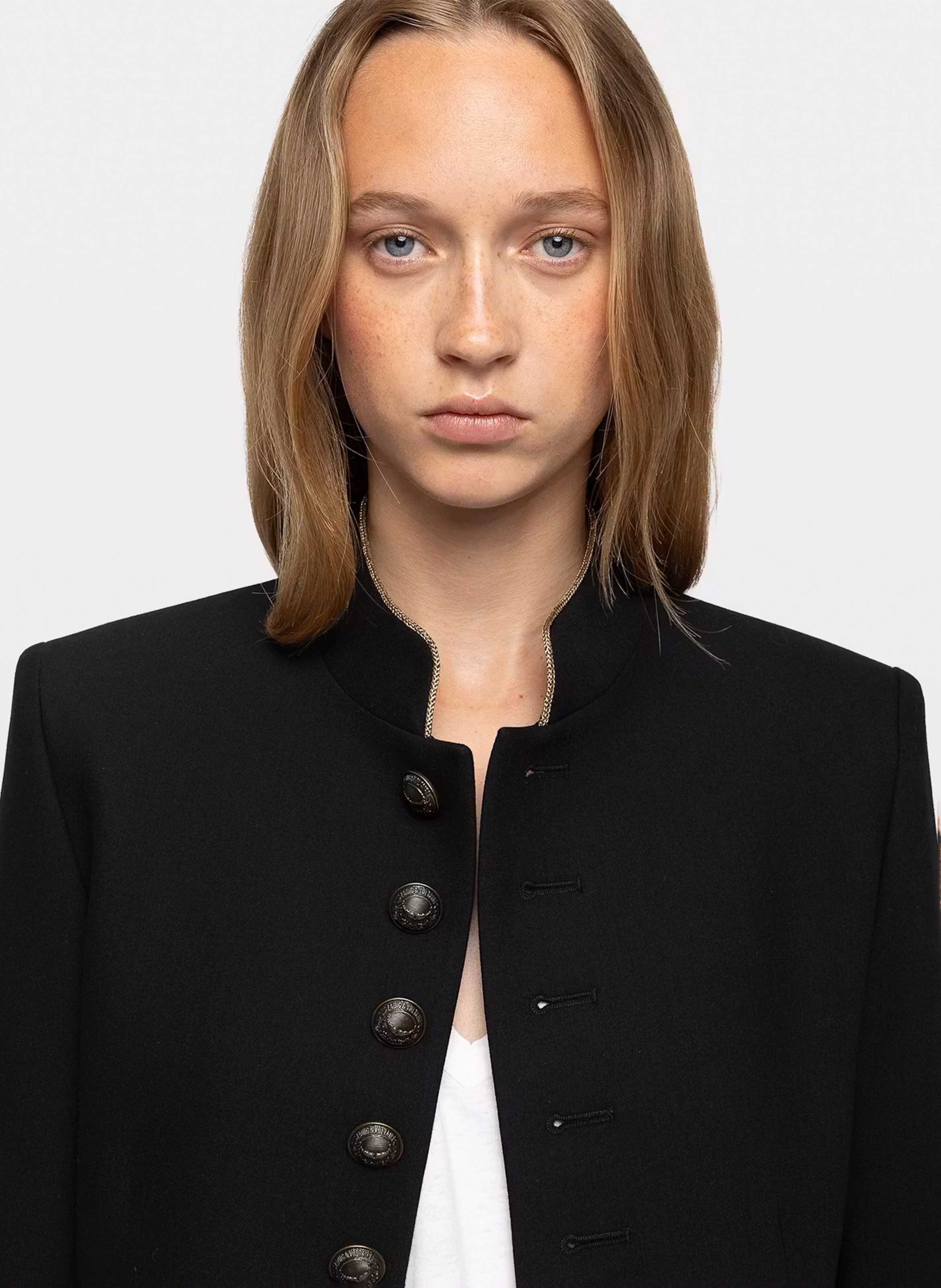 Veste de tailleur col officier vallo ZADIG&VOLTAIRE Noir